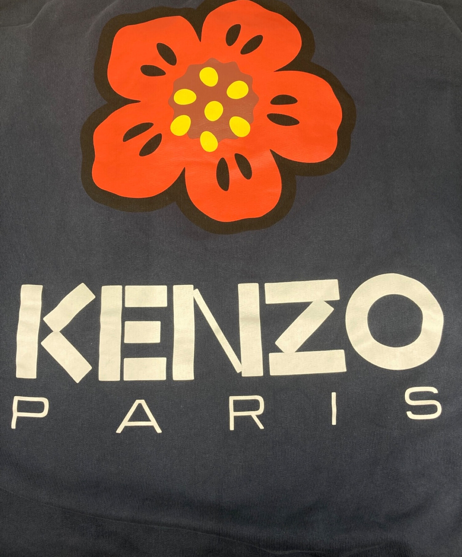 KENZO (ケンゾー) BOKE FLOWER OVERSIZED HOODIE ボケフラワープリントパーカー /パーカー/FD55SW4444ME  ネイビー サイズ:M