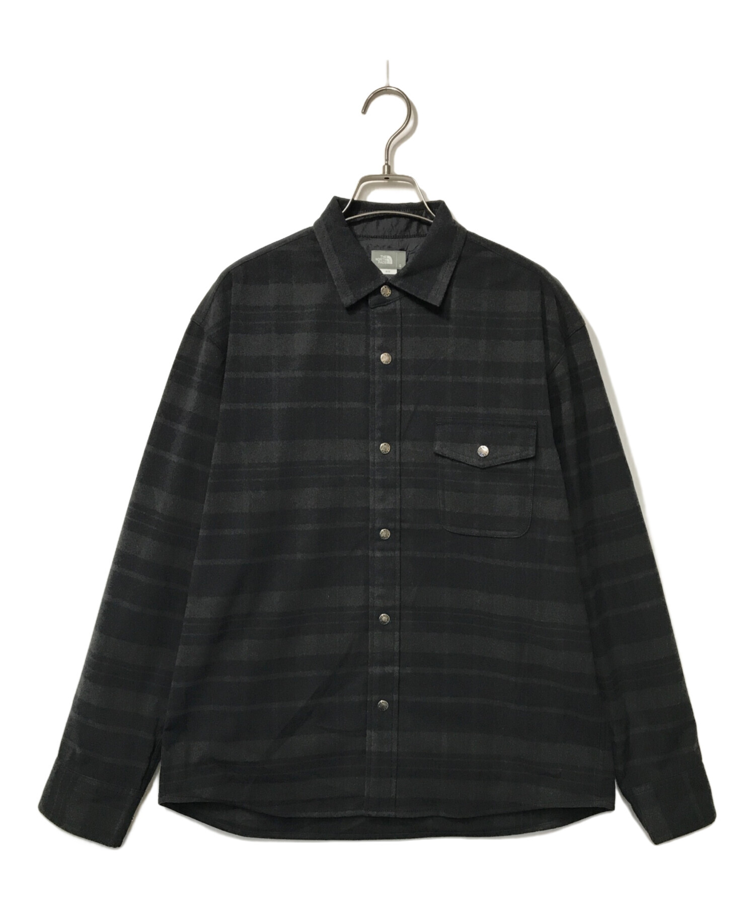 THE NORTH FACE (ザ ノース フェイス) ロングスリーブストレッチフランネルシャツ/L/S Stretch Flannel  Shirt/NR62031 ブラック サイズ:SIZE S