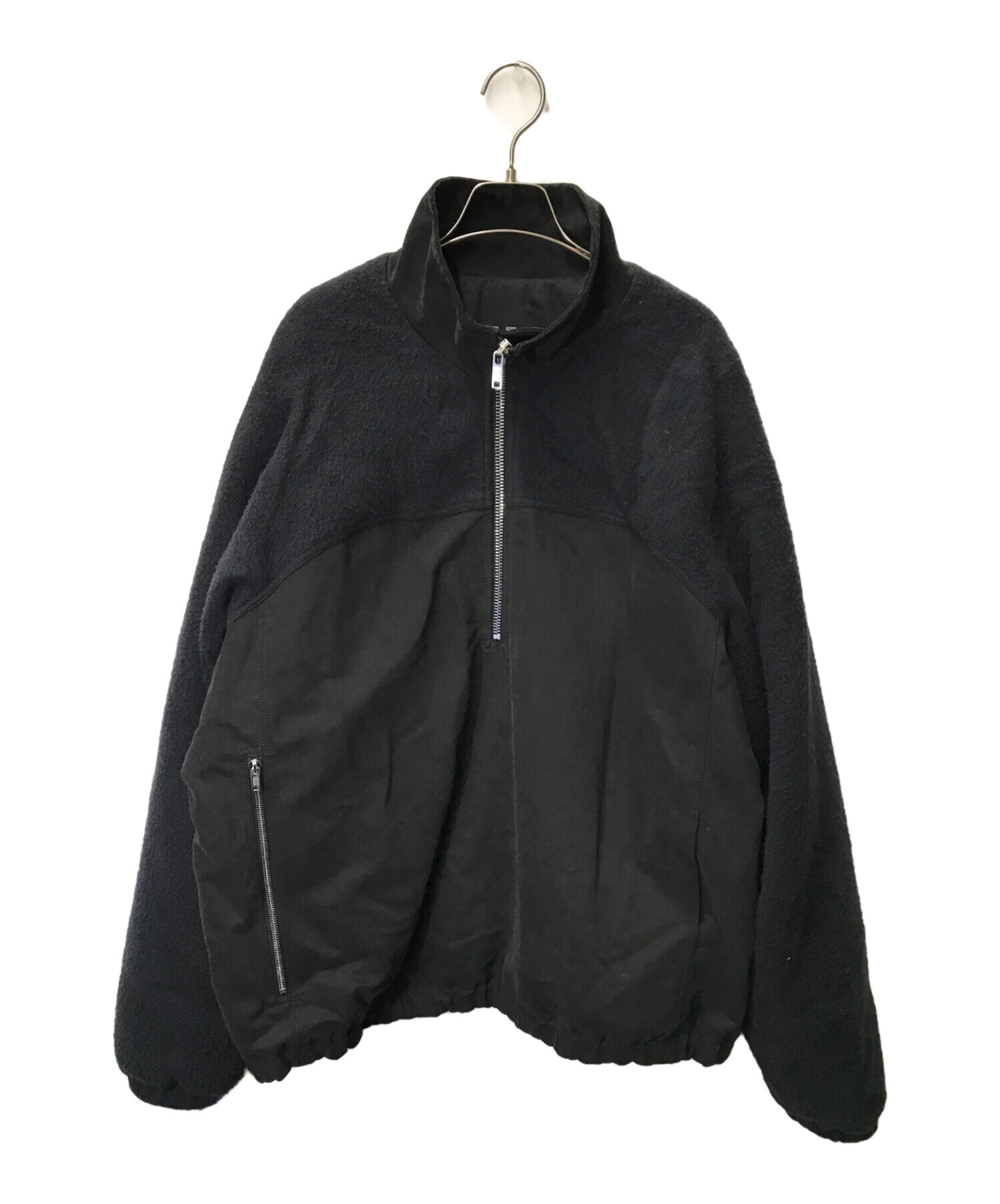 中古・古着通販】RICK OWENS (リックオウエンス) ハーフジップジャケット RICK OWENS リックオウエンス フリースジャケット  ボアジャケット モールスキン DRKSHDW ダークシャドウ DU20F1775-FMY ブラック サイズ:M｜ブランド・古着通販  トレファク公式【TREFAC FASHION ...