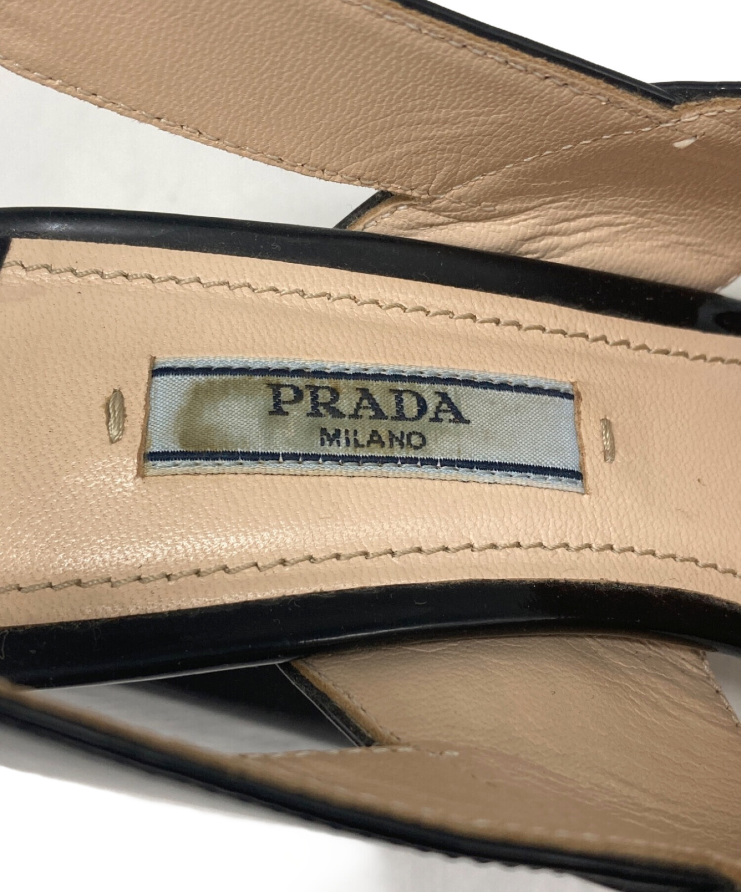 中古・古着通販】PRADA (プラダ) ヒールサンダル ブラック サイズ:36 2/1｜ブランド・古着通販 トレファク公式【TREFAC  FASHION】スマホサイト