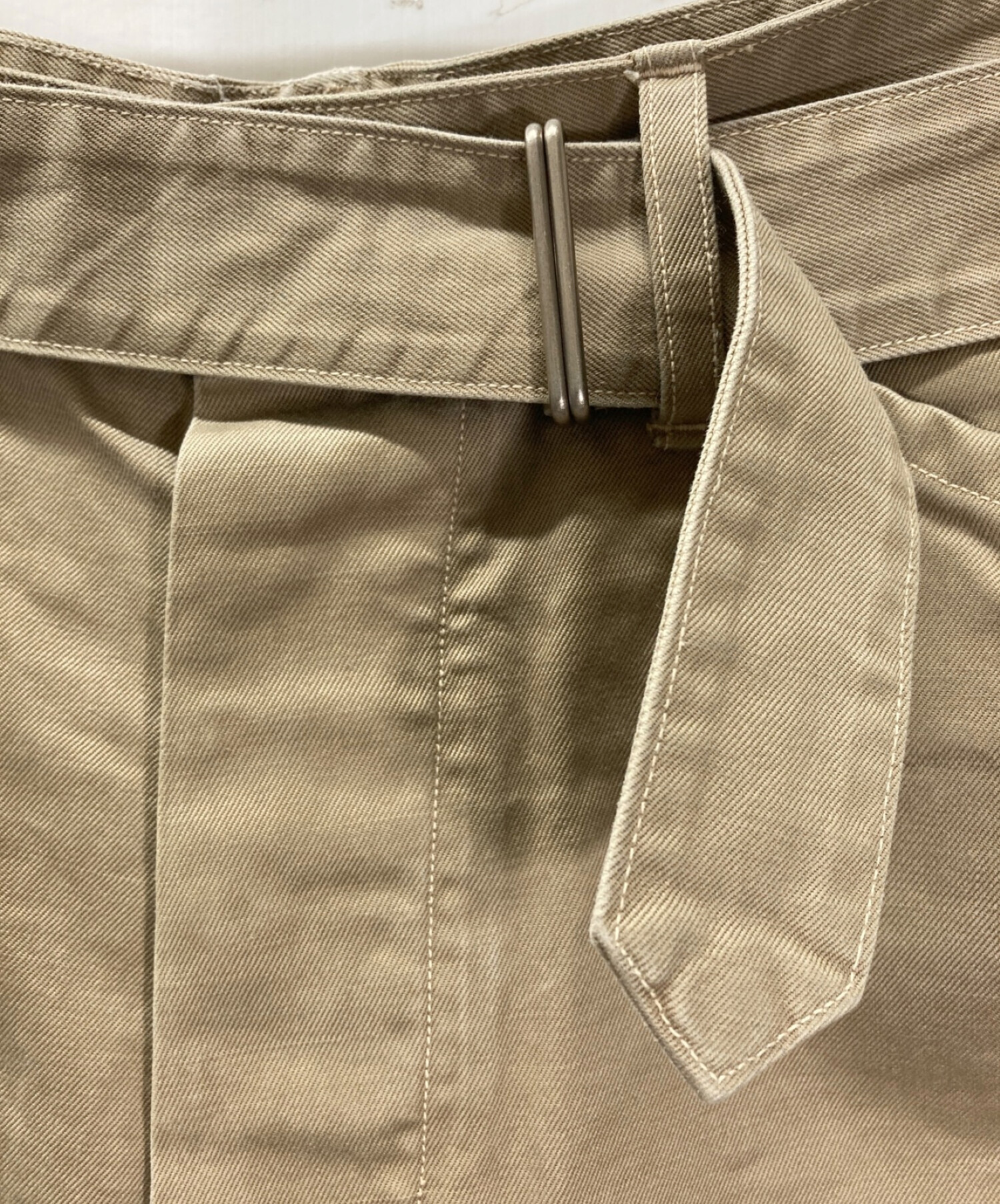 中古・古着通販】COMOLI (コモリ) BELTED CHINO PANTS/ベルテッドチノパンツ/15S-03004 ベージュ サイズ:1｜ブランド・古着通販  トレファク公式【TREFAC FASHION】スマホサイト