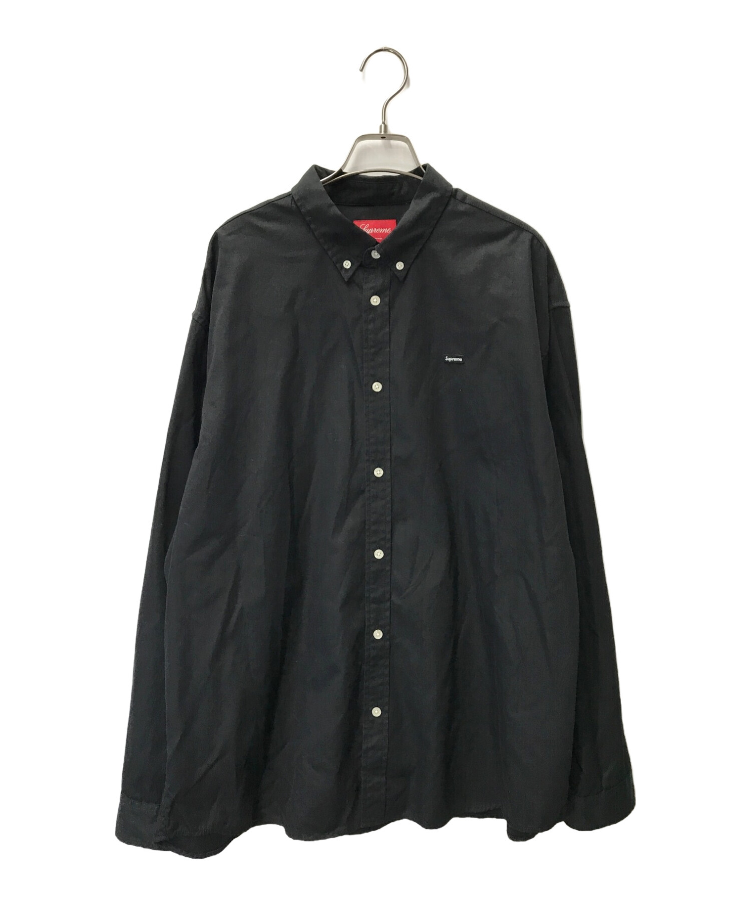 SUPREME (シュプリーム) Small Box Shirt スモールボックスロゴシャツ Supreme シュプリーム ボタンダウン BDシャツ  ブラック サイズ:XL