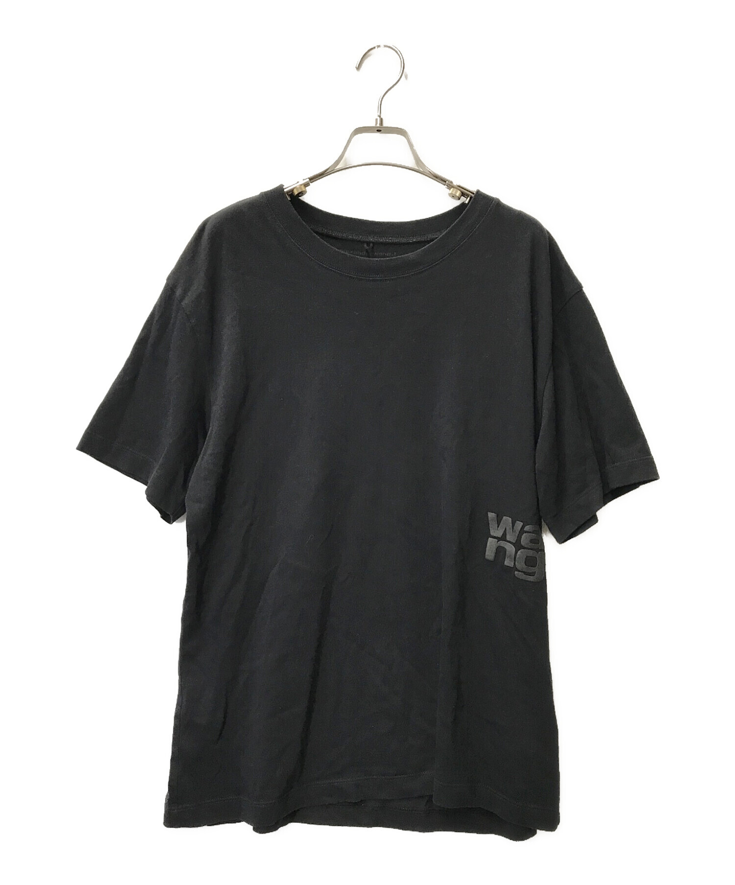 ALEXANDER WANG (アレキサンダーワン) ロゴ クルーネックTシャツ ALEXANDER WANG アレキサンダーワン プリントT  ブラック サイズ:M