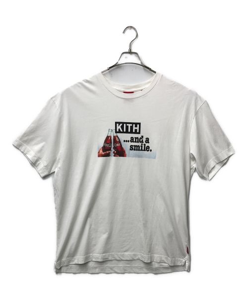 【中古・古着通販】KITH Coca Cola (コカコーラ) KITH Coca-Cola Smile Vintage Tee/キス コカコーラ  スマイル ビンテージ Tシャツ/＃KH3858 /Coca Colaコラボ ホワイト サイズ:SIZE L｜ブランド・古着通販  トレファク公式【TREFAC FASHION】スマホ ...