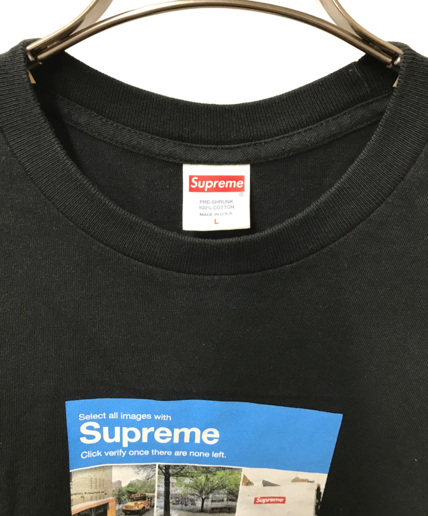 SUPREME (シュプリーム) Verify Tee Supreme シュプリーム 20AW 20年秋冬 プリントT アメリカ製 ブラック  サイズ:SIZE L