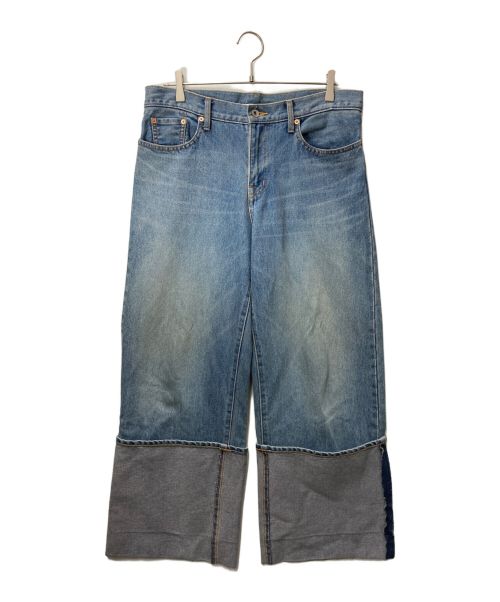 【中古・古着通販】doublet (ダブレット) RECYCLE DENIM LOW-RISE DENIM PANTS doublet ダブレット  22AW20PT192 インディゴ サイズ:L｜ブランド・古着通販 トレファク公式【TREFAC FASHION】スマホサイト