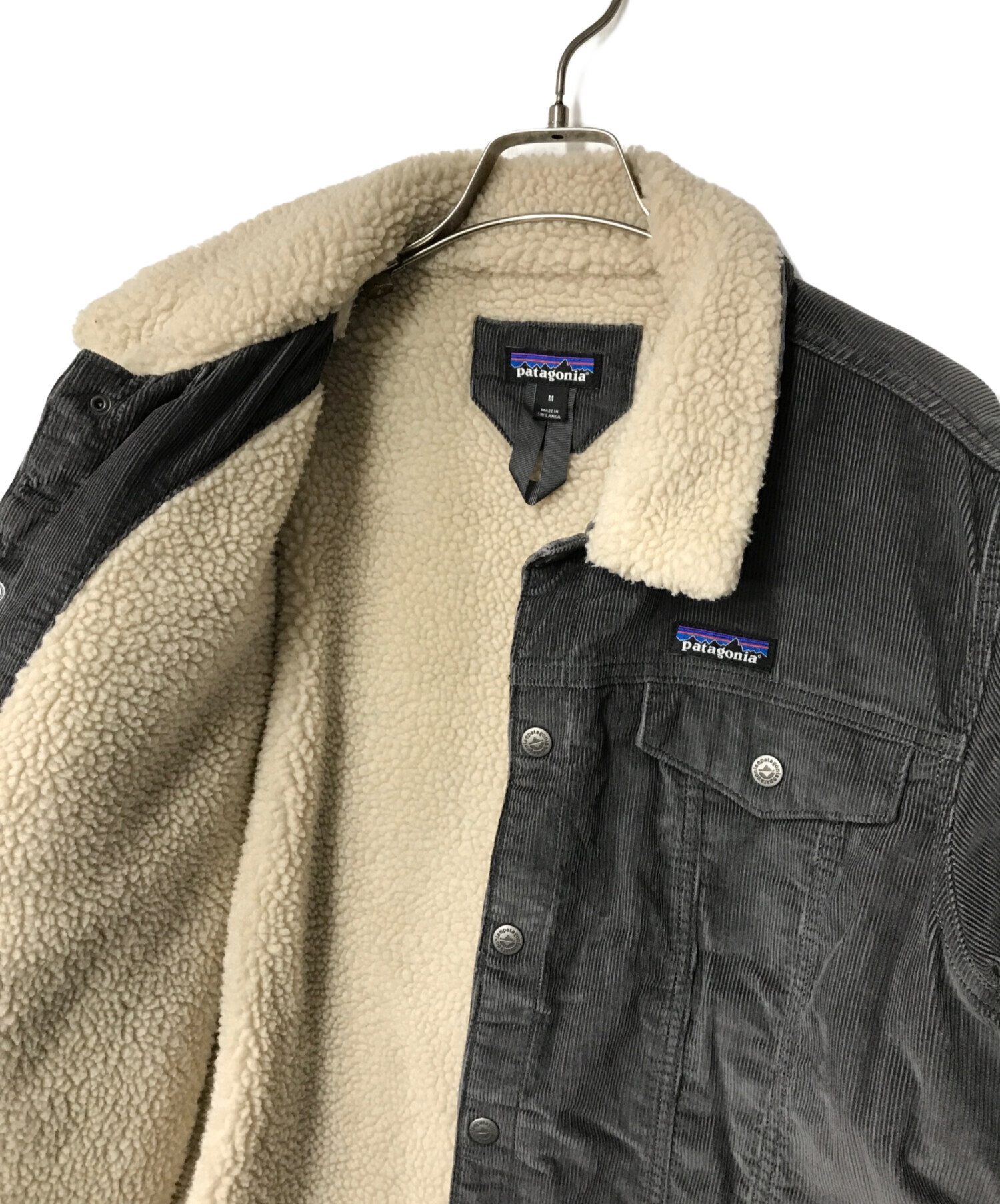 Patagonia (パタゴニア) M's Pile Lined Trucker Jkt メンズパイルラインドトラッカージャケット Patagonia  パタゴニア コーデュロイ 26520 グレー サイズ:M