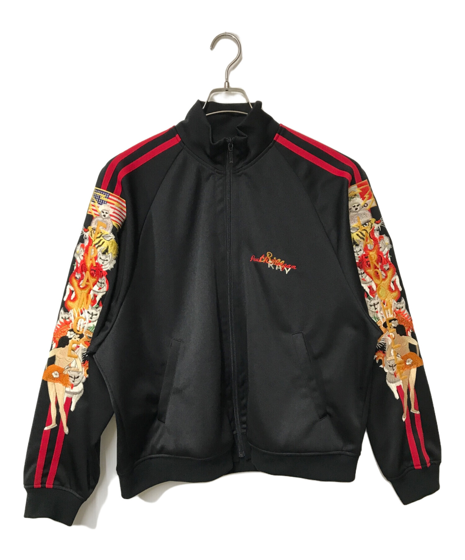 doublet (ダブレット) カオス刺繍トラックジャケット doublet ダブレット カオスエンブロイダリートラックジャケット CHAOS  EMBROIDERY TRACK JAKET 18AW18BL78 ブラック サイズ:M