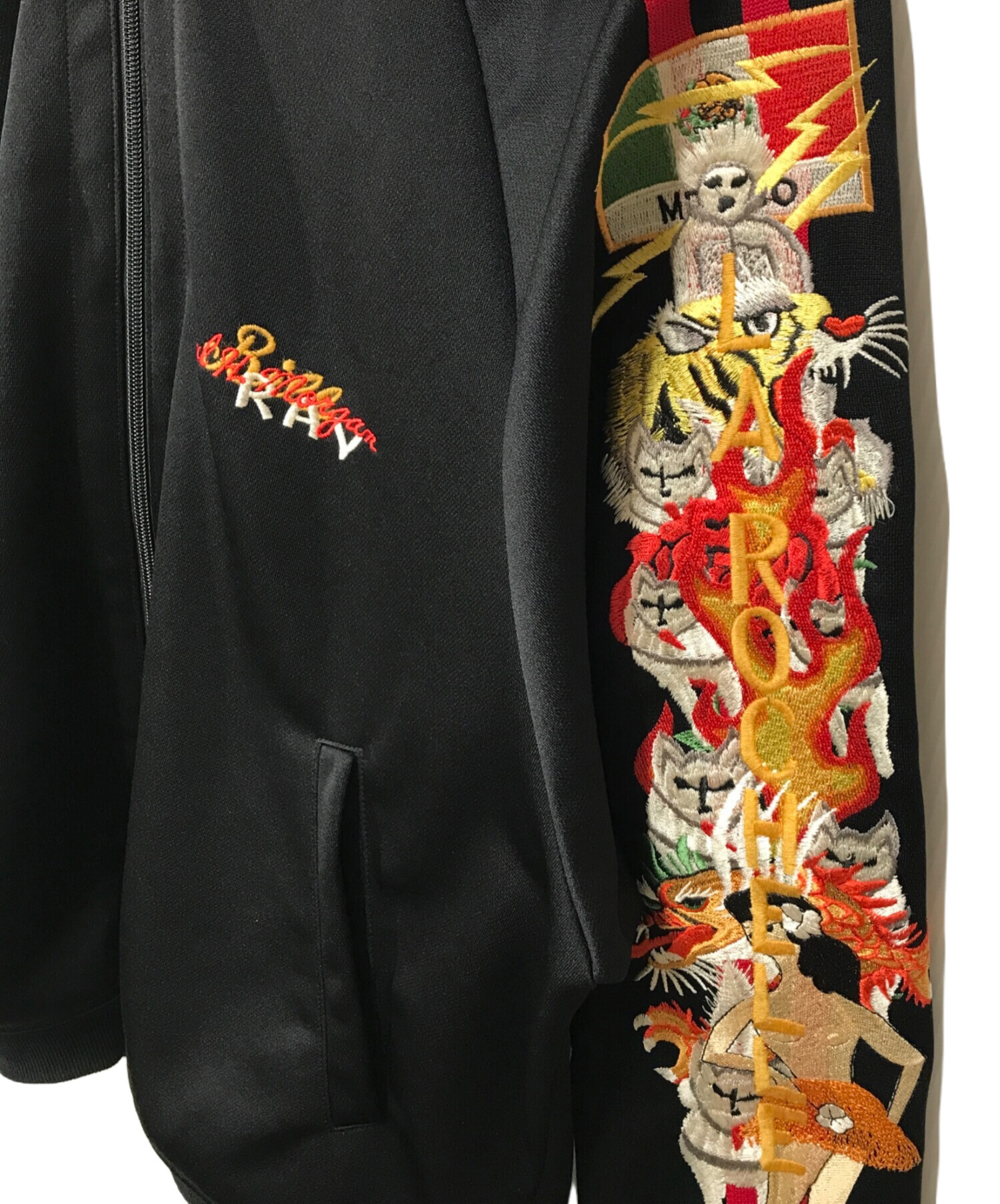 doublet (ダブレット) カオス刺繍トラックジャケット doublet ダブレット カオスエンブロイダリートラックジャケット CHAOS  EMBROIDERY TRACK JAKET 18AW18BL78 ブラック サイズ:M