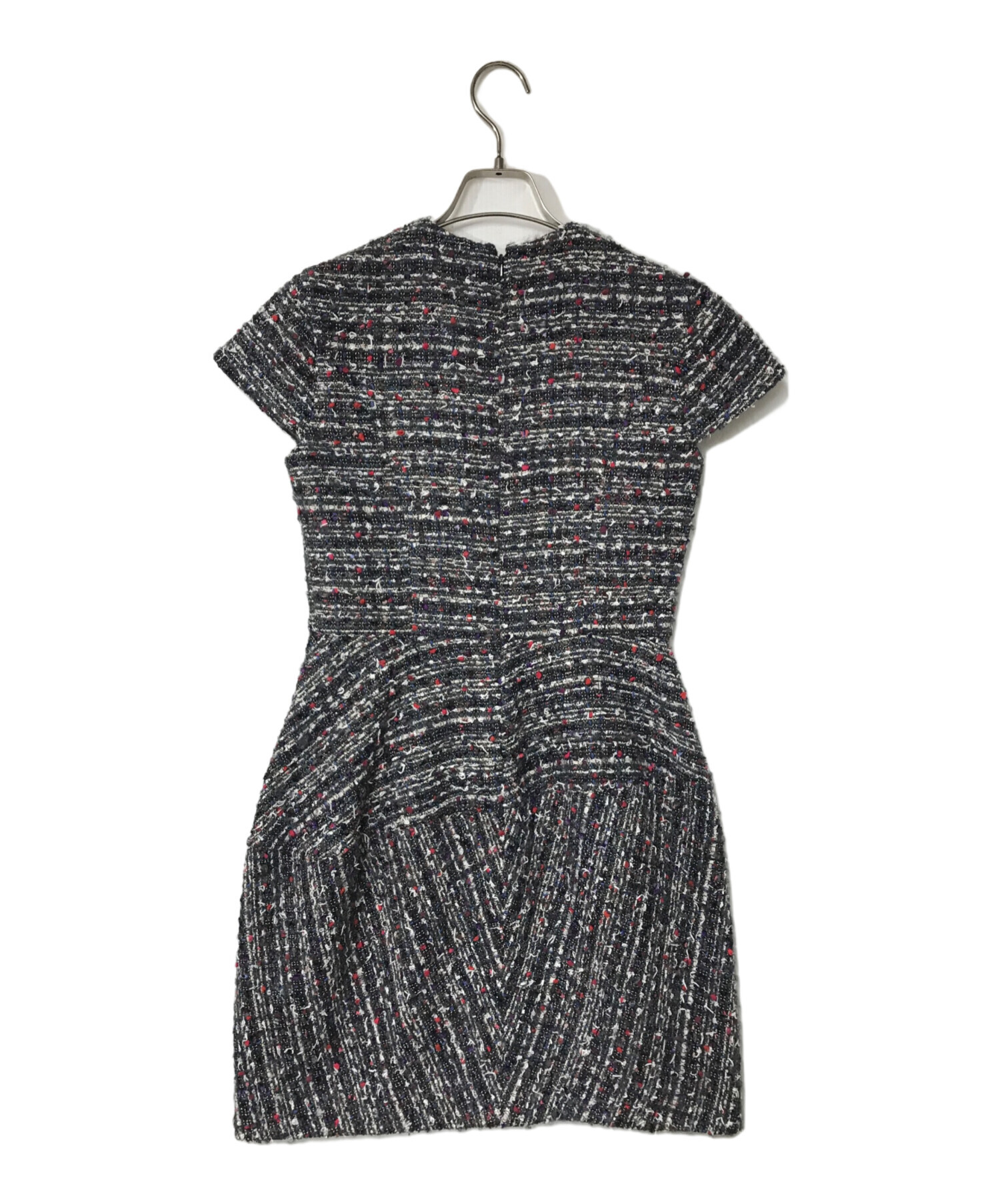 YOKO CHAN (ヨーコチャン) Tweed Ballon Dress ツイードバルーンドレス YCD-318-410 ノースリーブワンピース  グレー サイズ:40