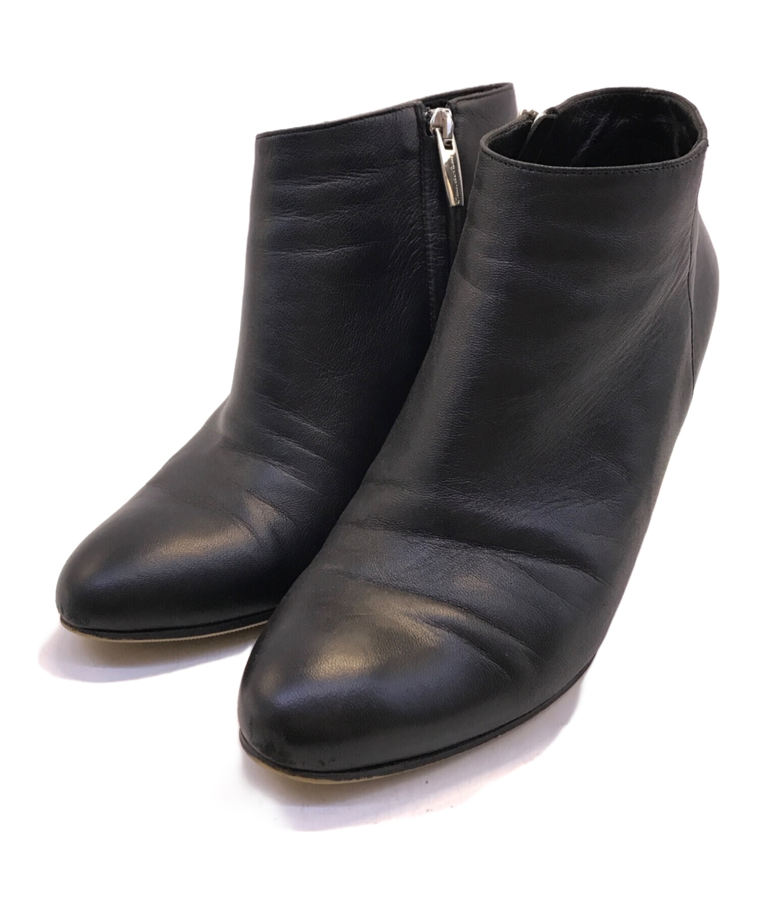 中古・古着通販】Gianvito Rossi (ジャンヴィト・ロッシ) レザーショートブーツ/サイドジップ/ヒール/Gianvito Rossi/ ジャンヴィト・ロッシ ブラック サイズ:SIZE 37 1/2｜ブランド・古着通販 トレファク公式【TREFAC FASHION】スマホサイト