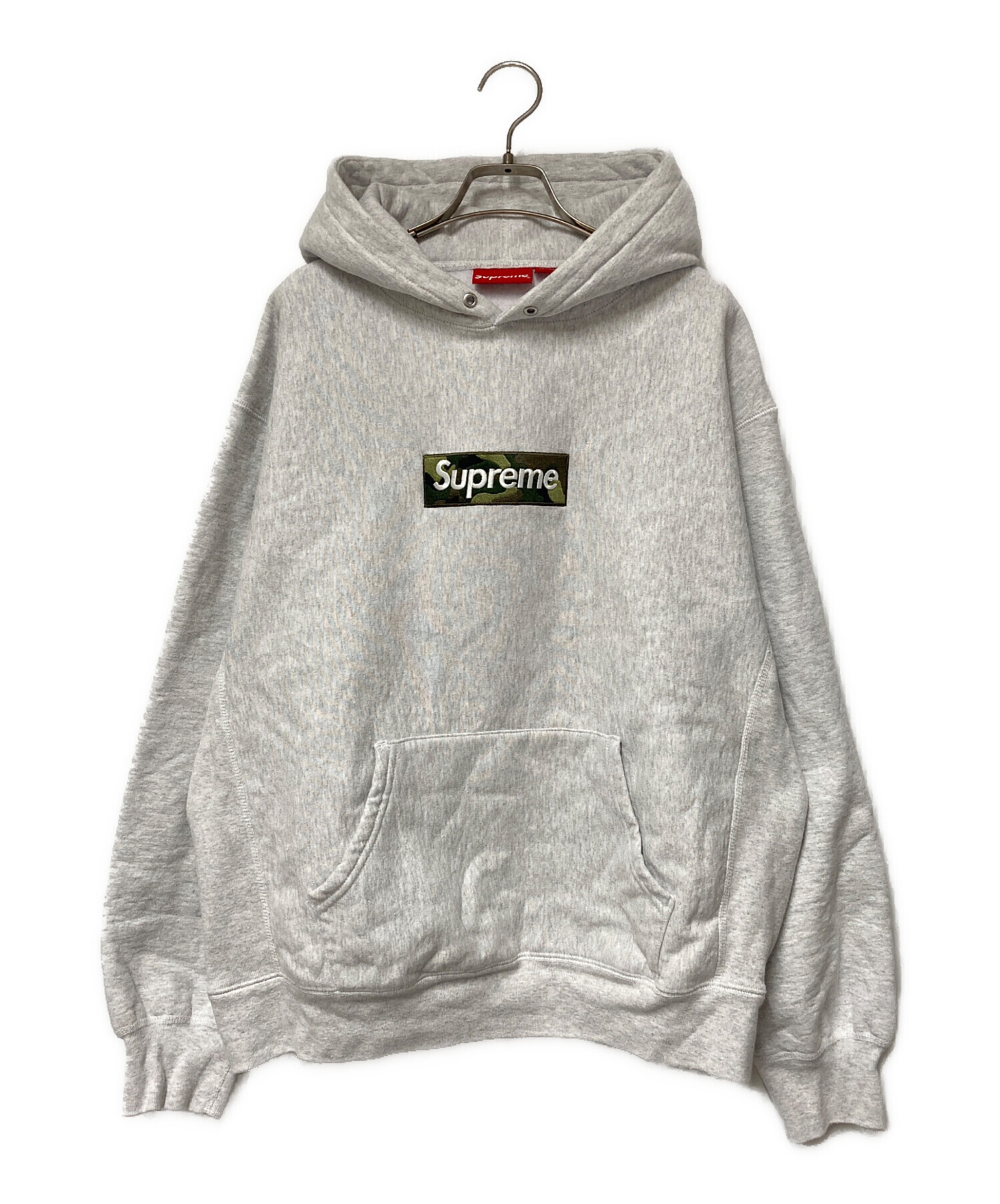 SUPREME BOXLOGO HOODED SWEATSHIRT ボックスロゴフーデッドスウェットシャツ Supreme シュプリー  ボックスロゴカモ 迷彩 カモフラージュ ウッドランドカモ カナダ製 カナダボディ 23AW 23年秋冬