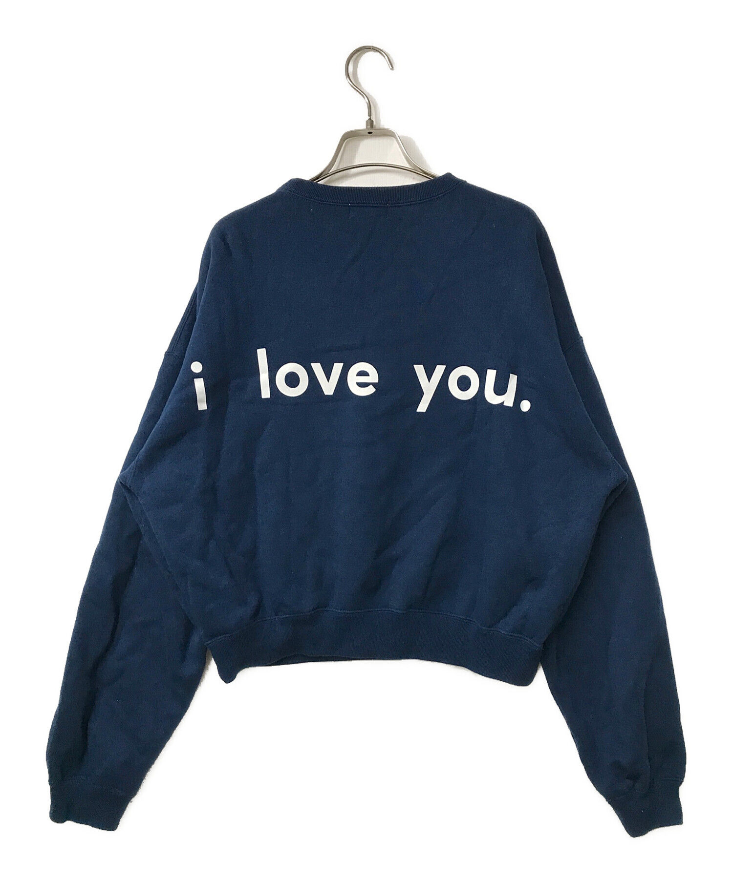 encircle (エンサークル) Loveletter sweat st ラブレタースウェットシャツ encircle エンサークル ショート丈  日本製 EN-CUT2310930 ブルー サイズ:FREE