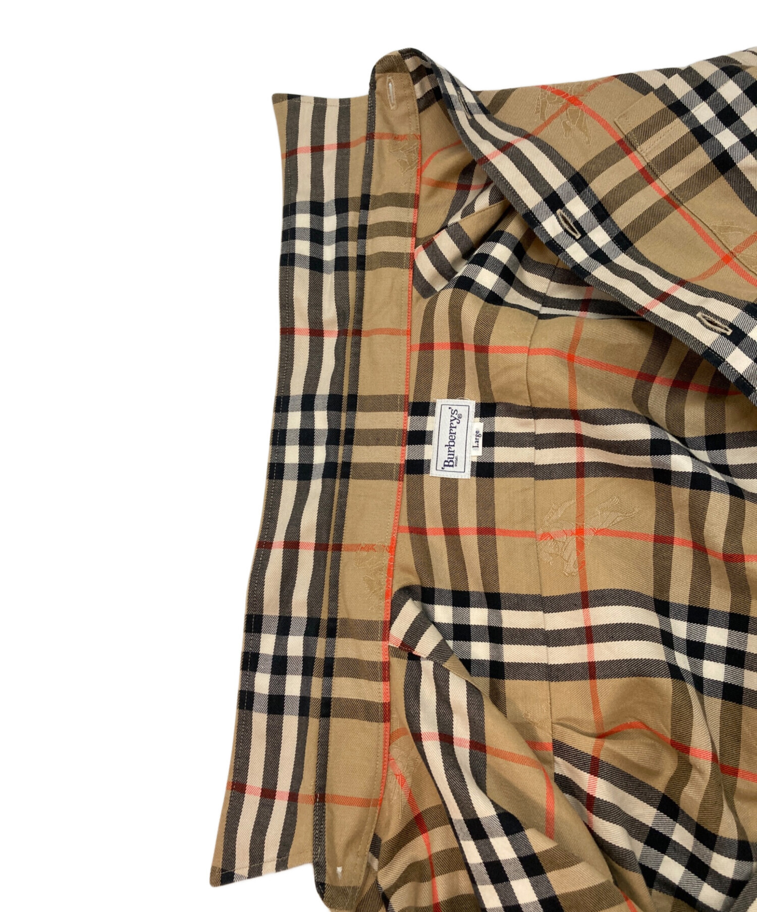 中古・古着通販】Burberry's (バーバリーズ) シャドーホース ノバチェックシャツ Burberry's バーバリーズ WJ048-141  ベージュ×ブラック ベージュ×ブラック サイズ:Large｜ブランド・古着通販 トレファク公式【TREFAC FASHION】スマホサイト