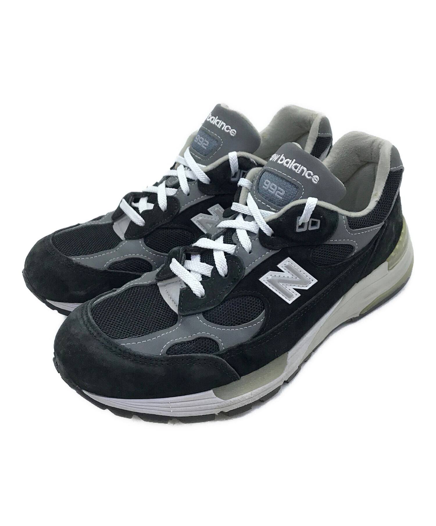 NEW BALANCE (ニューバランス) ローカットスニーカー NEW BALANCE ニューバランス NB 992 madeinUSA アメリカ製  USA製 M992EB ブラック サイズ:26cm US8 UK7 1/2 EU41.5