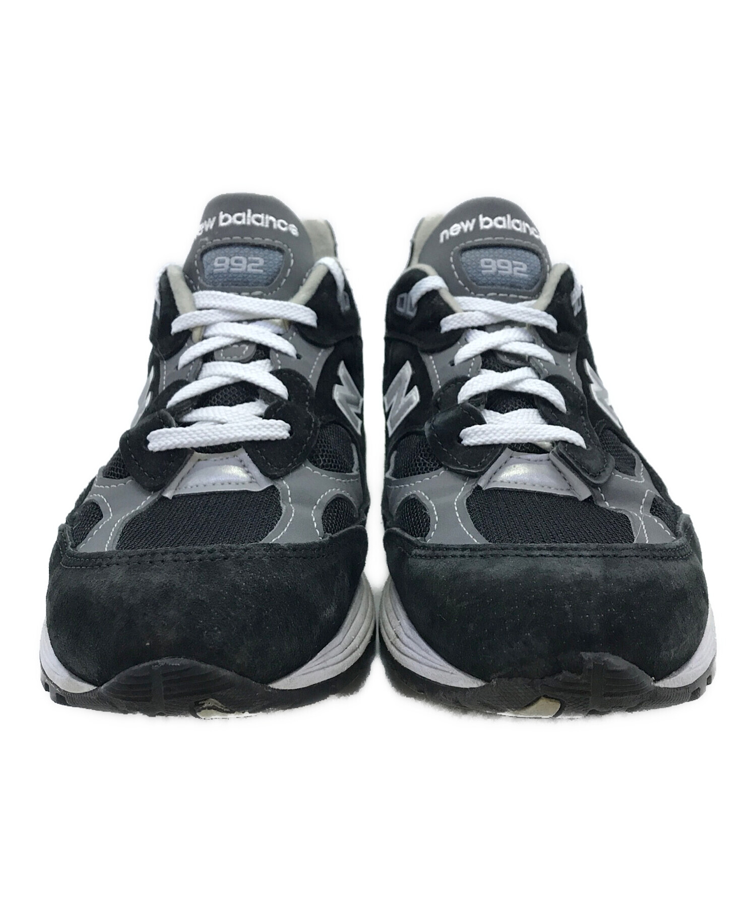 NEW BALANCE (ニューバランス) ローカットスニーカー NEW BALANCE ニューバランス NB 992 madeinUSA アメリカ製  USA製 M992EB ブラック サイズ:26cm US8 UK7 1/2 EU41.5