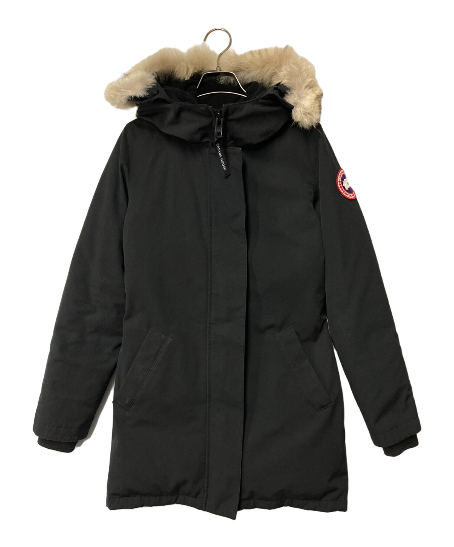 CANADA GOOSE (カナダグース) JASPER PARKA ジャスパーパーカー CANADA GOOSE カナダグース ダウンコート  コヨーテ ファー パファーコート カナダ製 68F8490 ブラック サイズ:XS