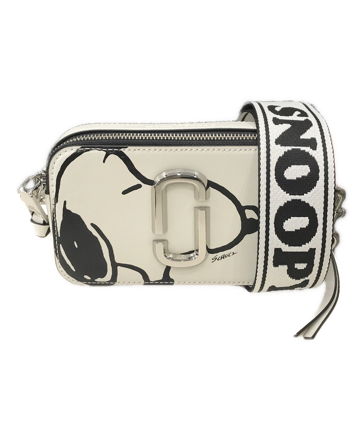 MARC JACOBS PEANUTS THE SNAPSHOT ザスナップショット MARC JACOBS マークジェイコブス PEANUTS  ピーナッツ スヌーピー SNOOPY M0016815 ホワイト×ブラック サイズ:下記参照