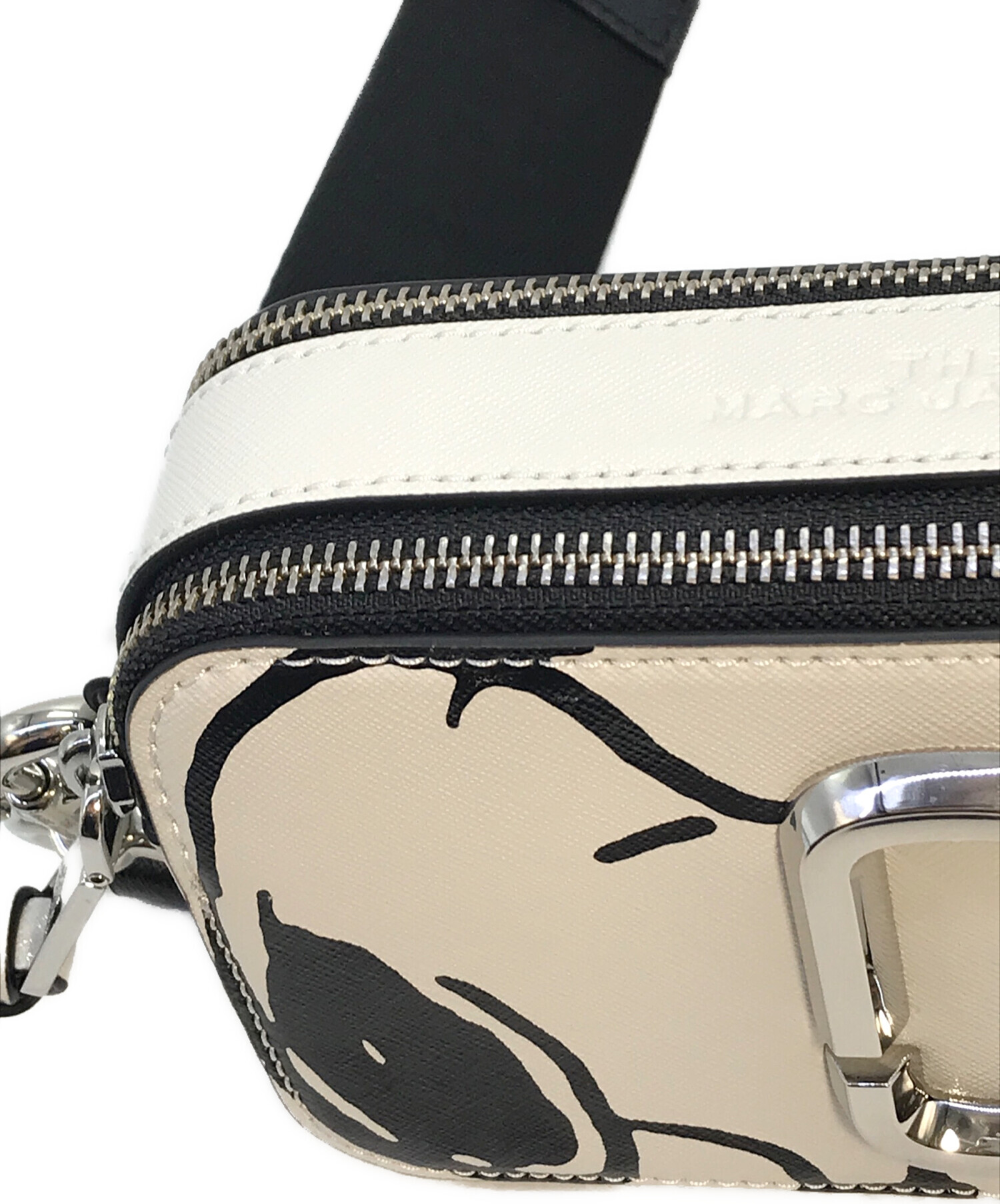 MARC JACOBS PEANUTS THE SNAPSHOT ザスナップショット MARC JACOBS マークジェイコブス PEANUTS  ピーナッツ スヌーピー SNOOPY M0016815 ホワイト×ブラック サイズ:下記参照