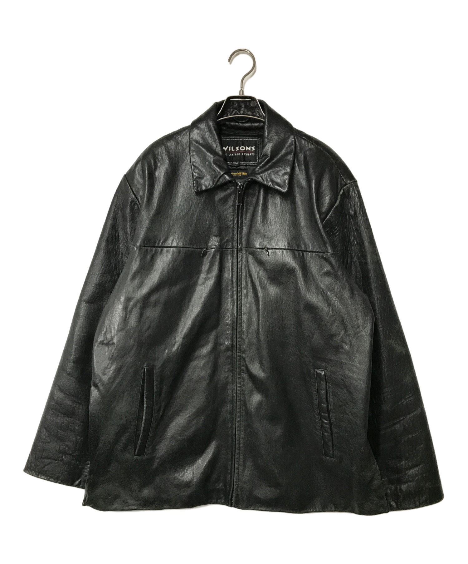 WILSONS (ウィルソンズ) ヴィンテージ レザージャケット WILSONS ウィルソンズ ライナー付き The leather expert  シンサレート Thinsulate ブラック サイズ:SIZE L