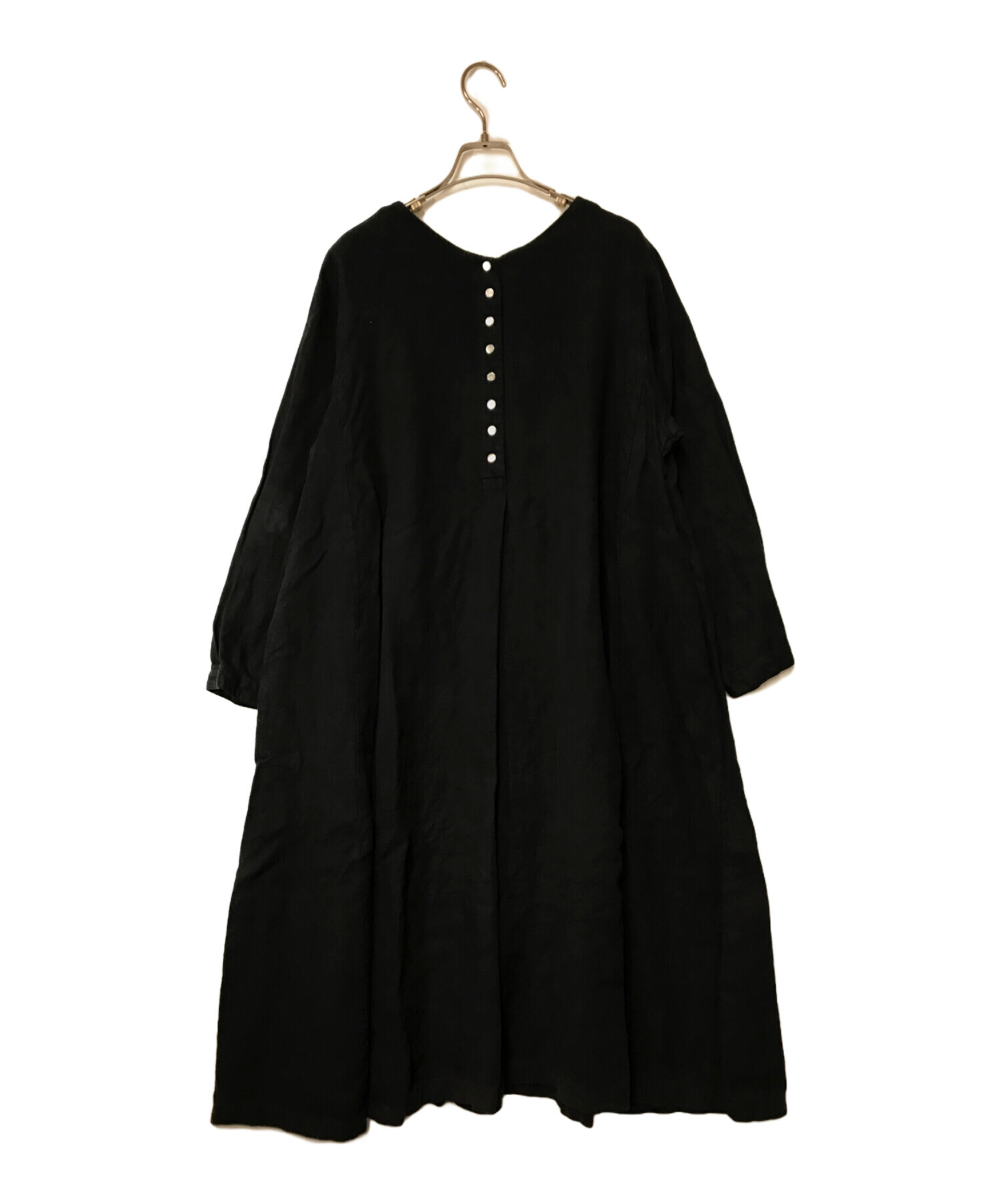 中古・古着通販】nest Robe (ネストローブ) 起毛リネンボタンドワンピース/01204-1594/nest Robe/ネストローブ/Made  in JAPAN ブラック サイズ:F｜ブランド・古着通販 トレファク公式【TREFAC FASHION】スマホサイト