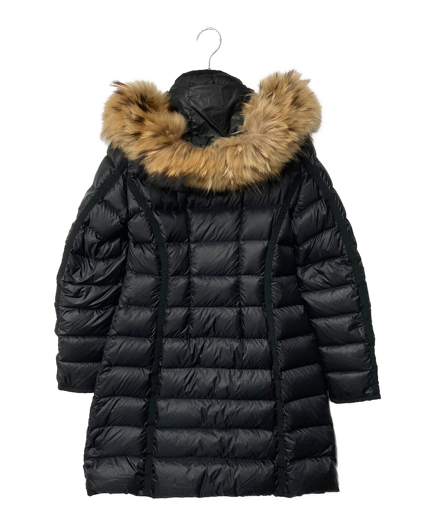 中古・古着通販】MONCLER (モンクレール) HERMIFUR フーデットダウンコート MONCLER モンクレール A20934995615  ブラック サイズ:1｜ブランド・古着通販 トレファク公式【TREFAC FASHION】スマホサイト