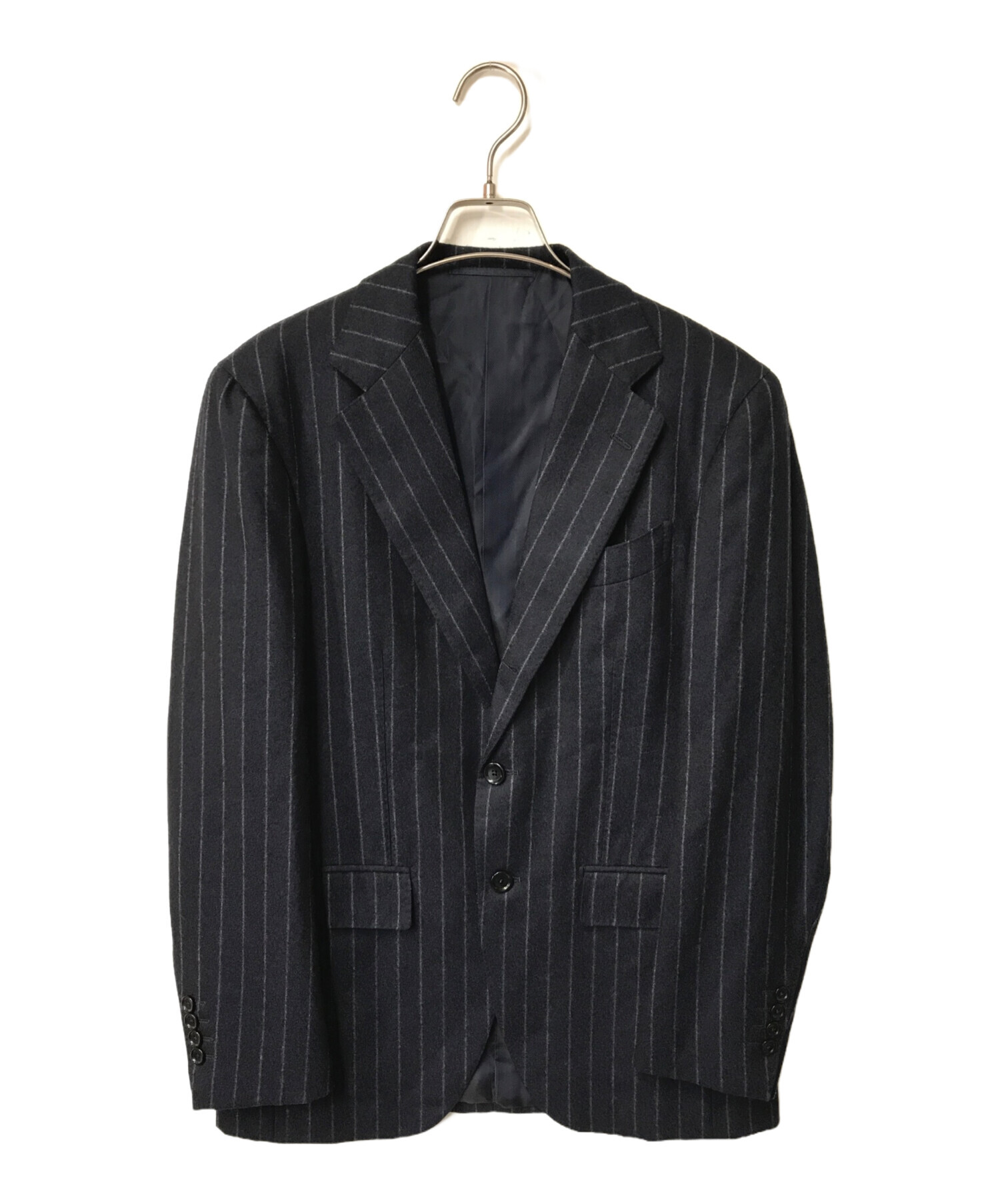 BEAMS F (ビームスエフ) Savile Clifford CHALK STRIPES SUIT/サビル・クリフォード  ストライプスーツ/BEAMS F/ビームス エフ/ネイビー/21-17-1621-264 ネイビー サイズ:44