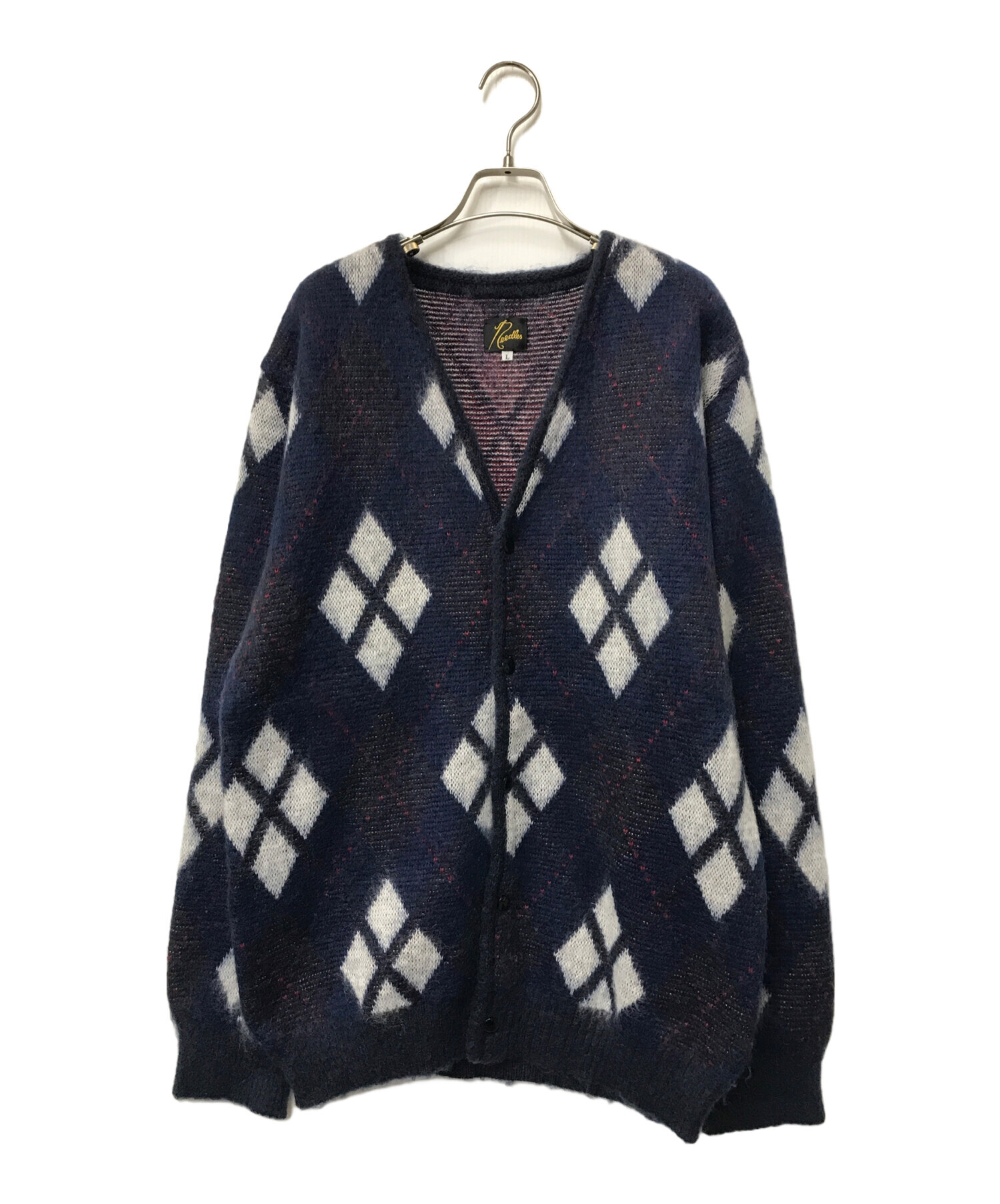 中古・古着通販】Needles (ニードルズ) MOHAIR CARDIGAN - ARGYLE Needles ニードルス/ニードルズ モヘヤカーディガン  アーガイル LQ452 ネイビー サイズ:SIZE L｜ブランド・古着通販 トレファク公式【TREFAC FASHION】スマホサイト