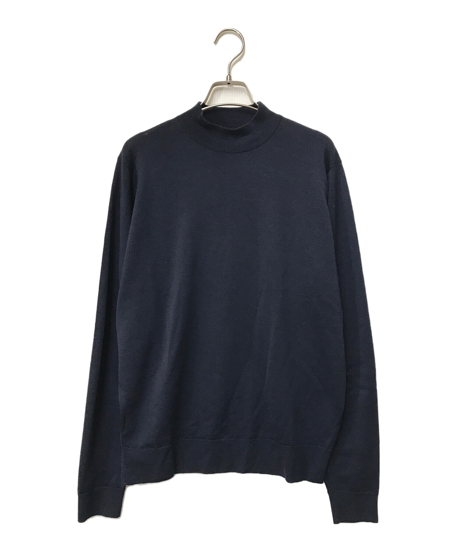 JOHN SMEDLEY (ジョンスメドレー) ウールモックネックニット JOHN SMEDLEY ジョンスメドレー ネイビー サイズ:M