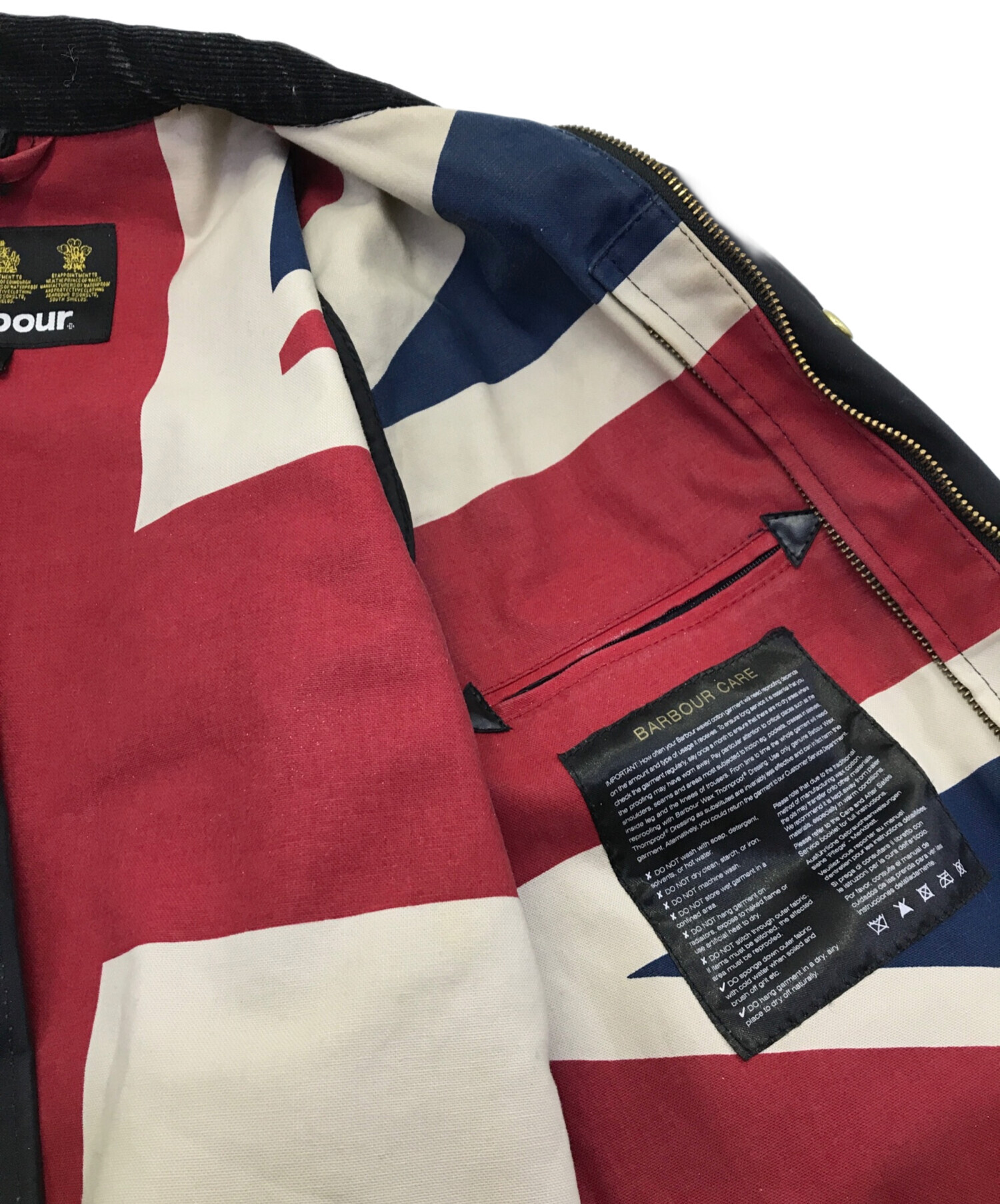 中古・古着通販】Barbour (バブアー) UNION JACK INTERNATIONAL JACKET ユニオンジャック インターナショナルジャケット  Barbour バブアー キッズ オイルドコットン 1502071 ブラック サイズ:KIDS L｜ブランド・古着通販 トレファク公式【TREFAC  FASHION】スマホサイト