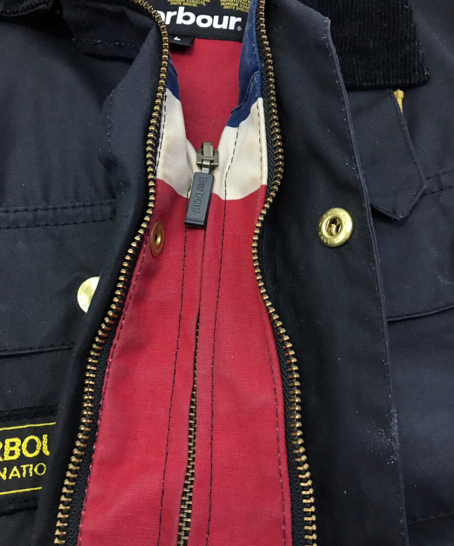 中古・古着通販】Barbour (バブアー) UNION JACK INTERNATIONAL JACKET ユニオンジャック インターナショナルジャケット  Barbour バブアー キッズ オイルドコットン 1502071 ブラック サイズ:KIDS L｜ブランド・古着通販 トレファク公式【TREFAC  FASHION】スマホサイト