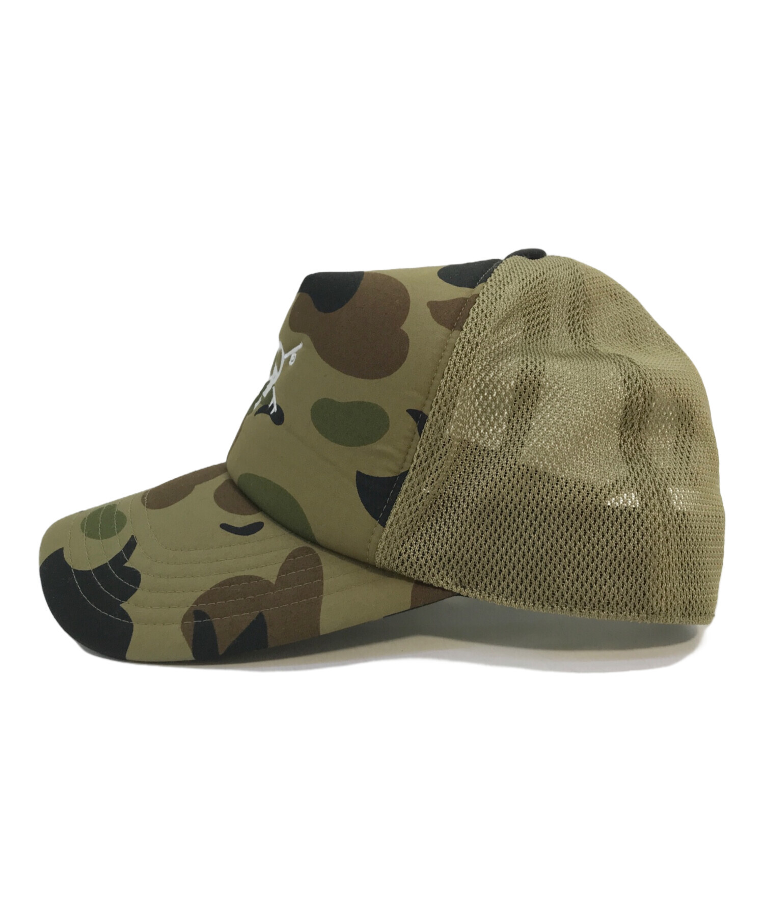 STUSSY HATS (ステューシー) A BATHING APE (アベイシングエイプ) カモメッシュキャップ/STUSSY  HATS/ステューシー/A BATHING APE/アベイシングエイプ/30周年記念品 カーキ