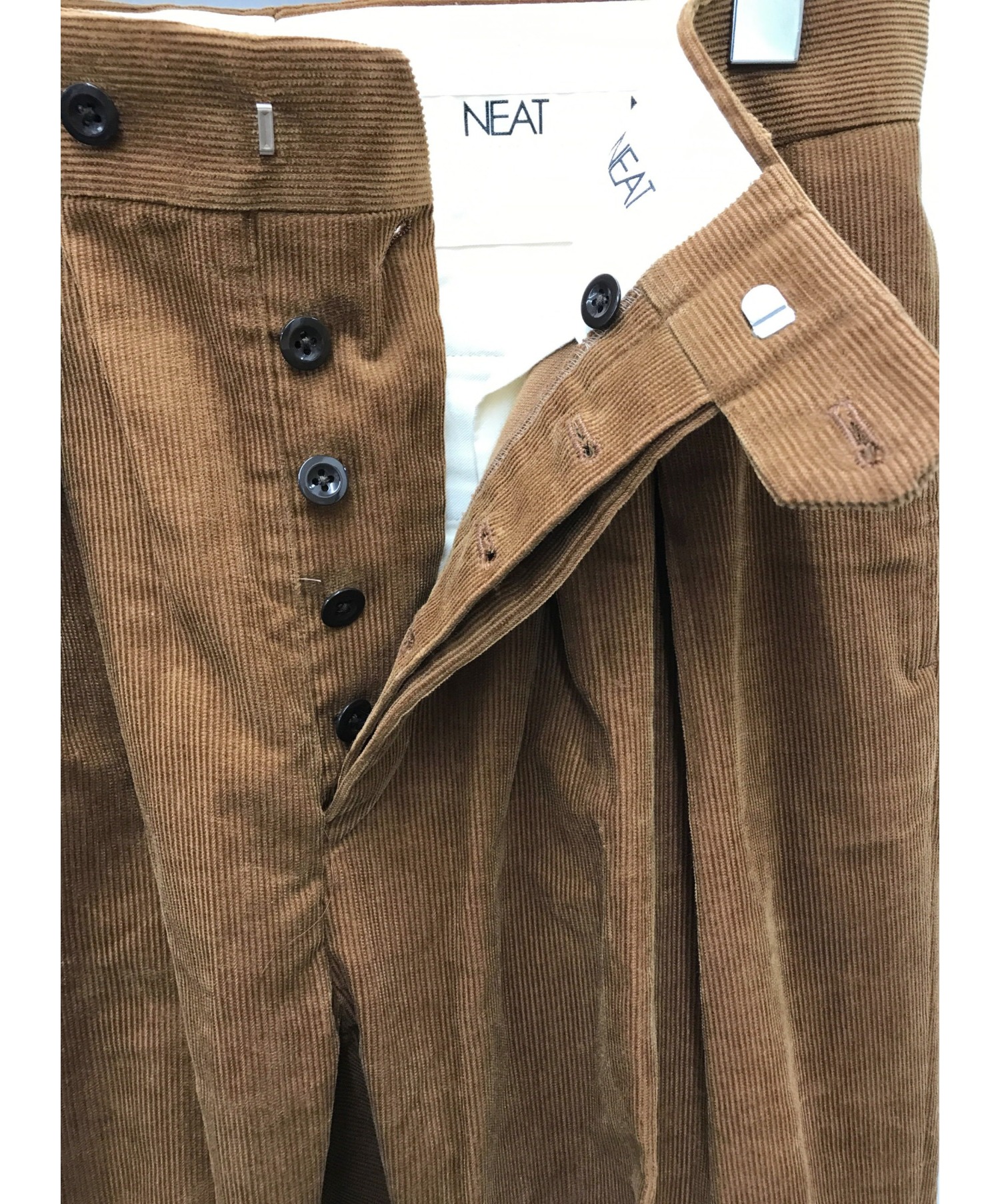 NEAT (ニート) Antique Corduroy Wide Trousers ブラウン サイズ:46