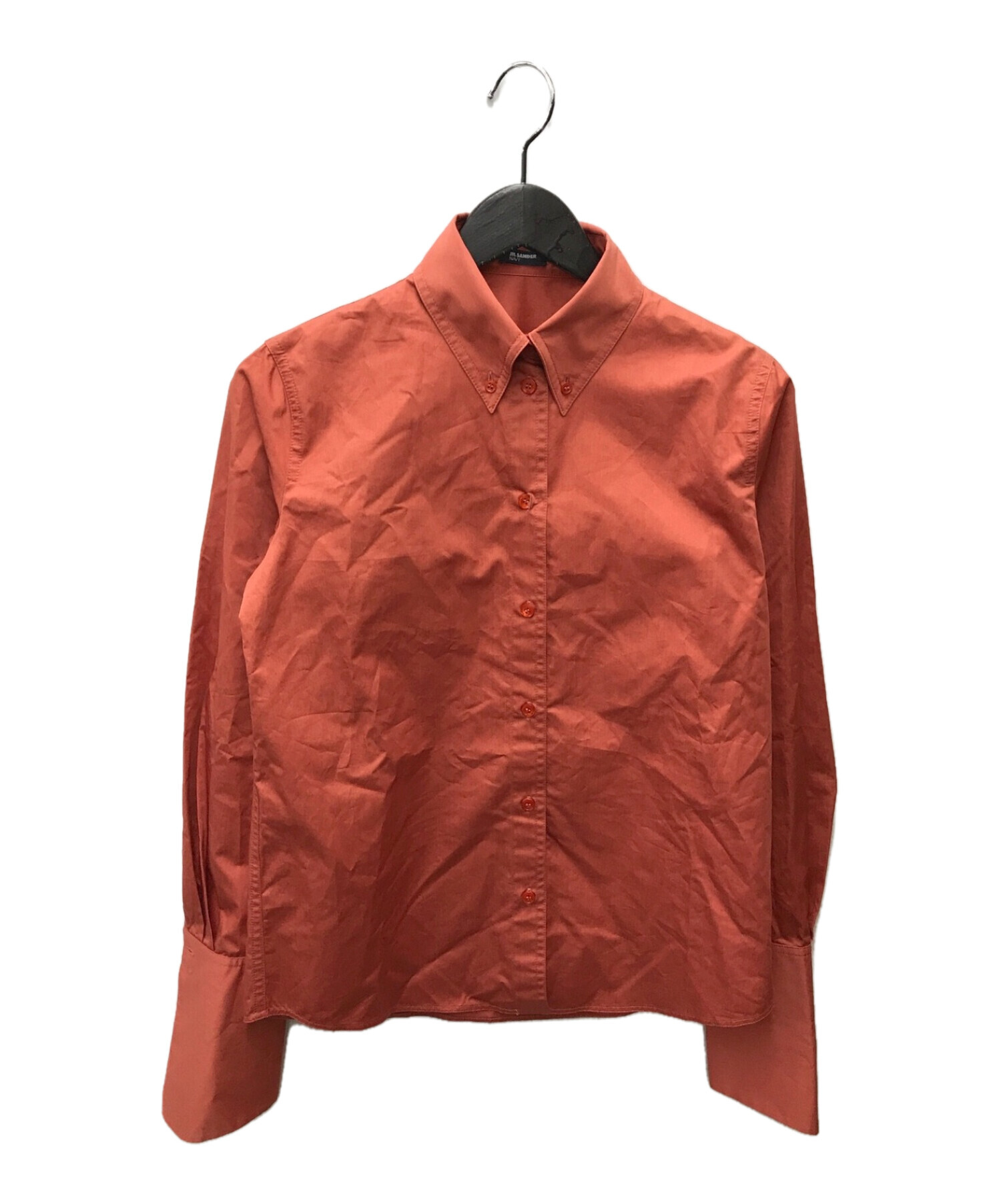 JIL SANDER NAVY (ジルサンダー ネイビー) ボタンダウンコットンシャツ オレンジ サイズ:32