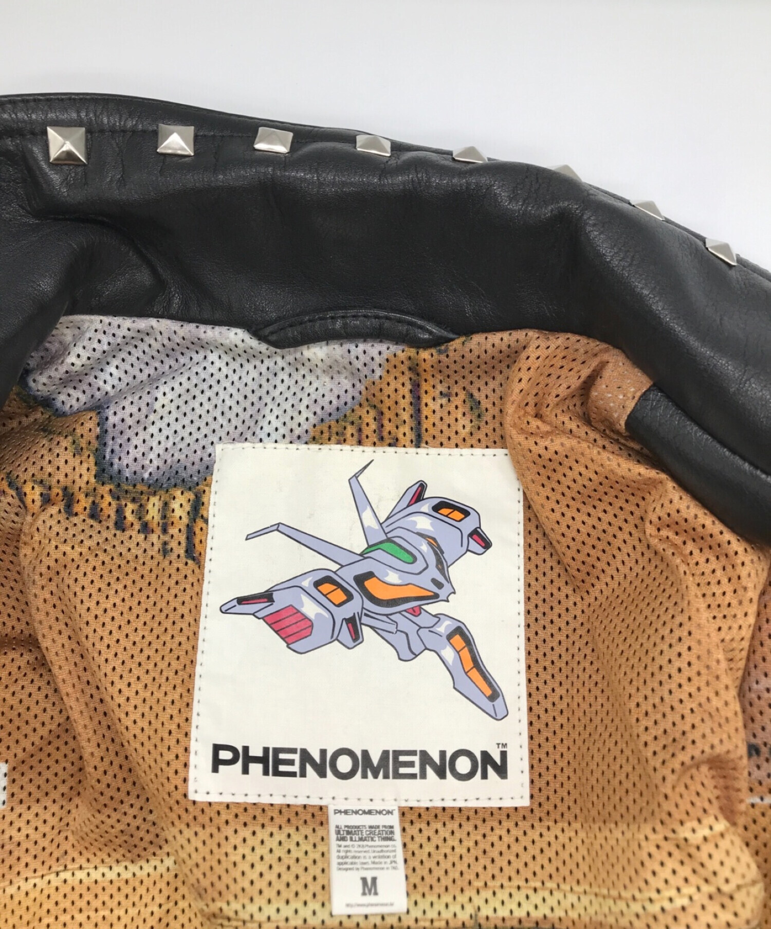 PHENOMENON (フェノメノン) レザーライダースノースリーブベストジャケット ブラック サイズ:Ｍ