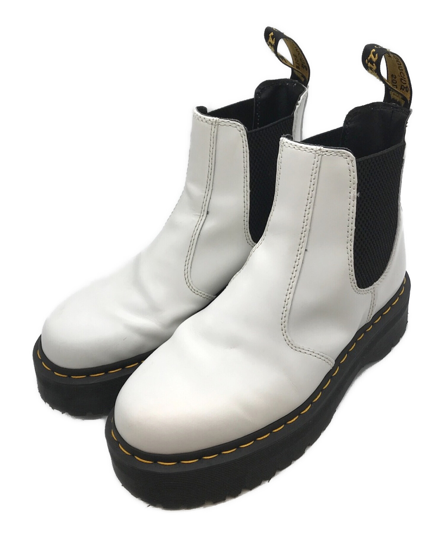 Dr.Martens (ドクターマーチン) ダブルソールサイドゴアブーツ　ハイカット　シューズ　レザー　靴 ホワイト サイズ:UK7