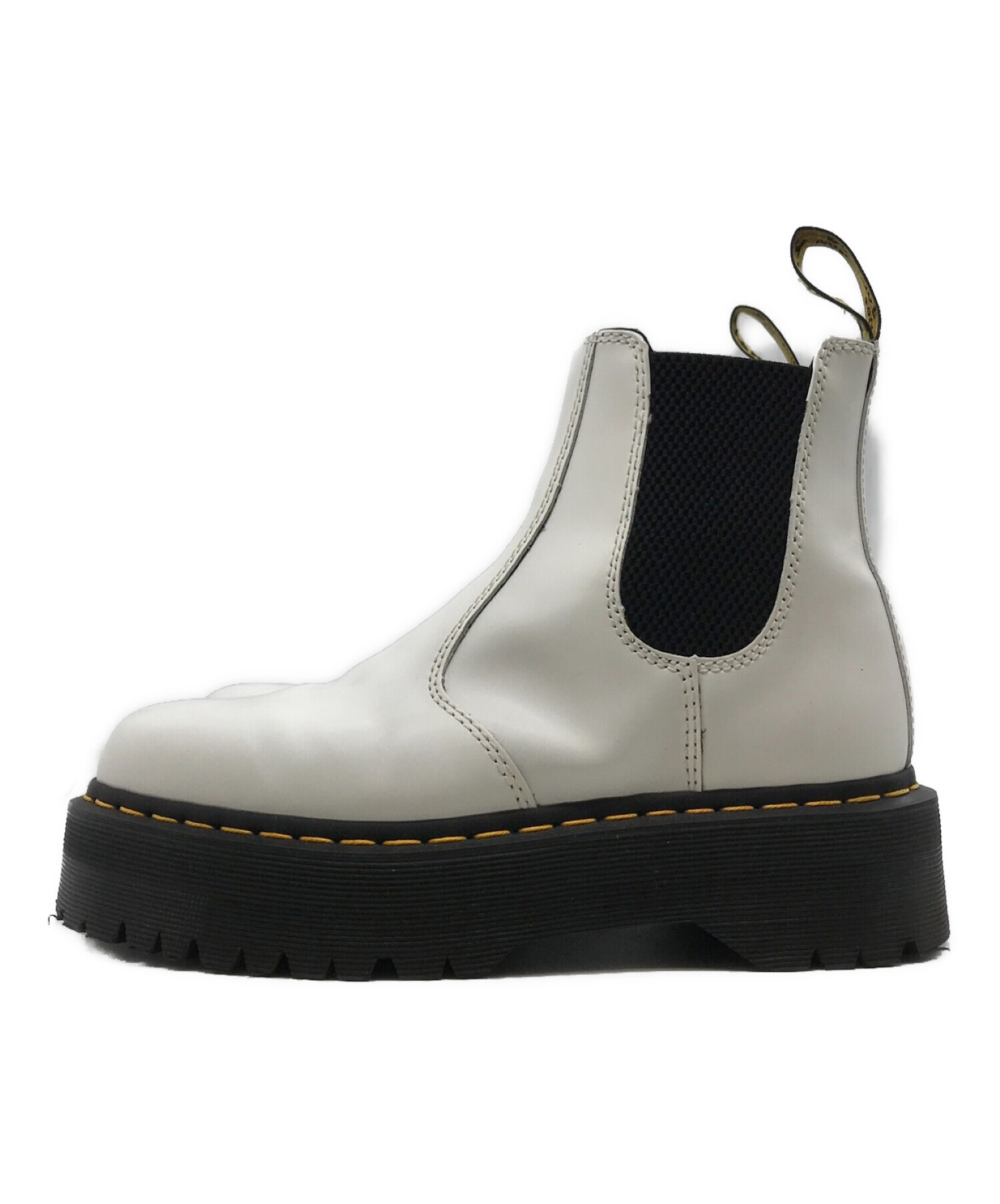 Dr.Martens (ドクターマーチン) ダブルソールサイドゴアブーツ　ハイカット　シューズ　レザー　靴 ホワイト サイズ:UK7