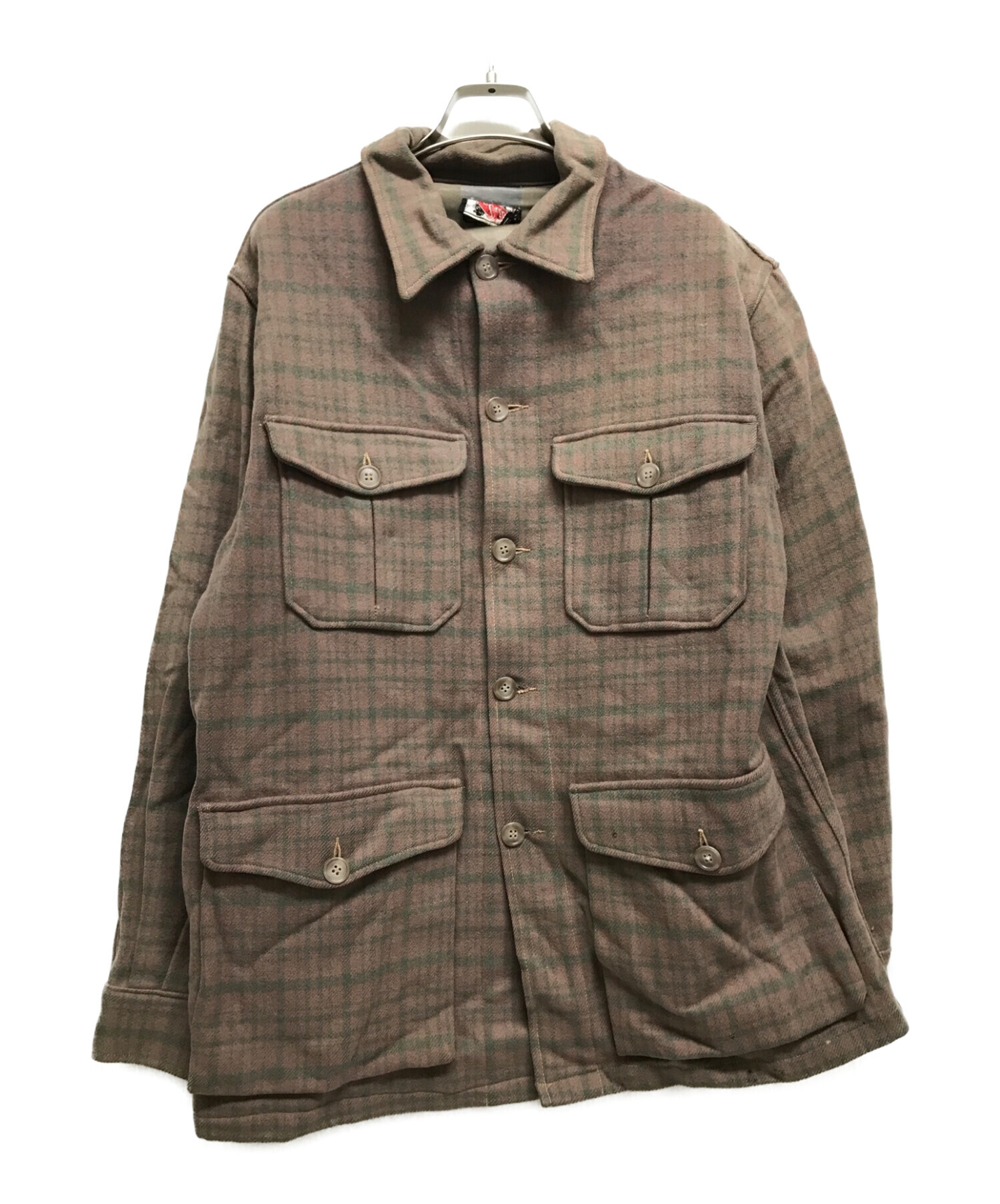 WOOLRICH (ウールリッチ) 50‘Sウールマッキーノシャツジャケット ブラウン サイズ:40