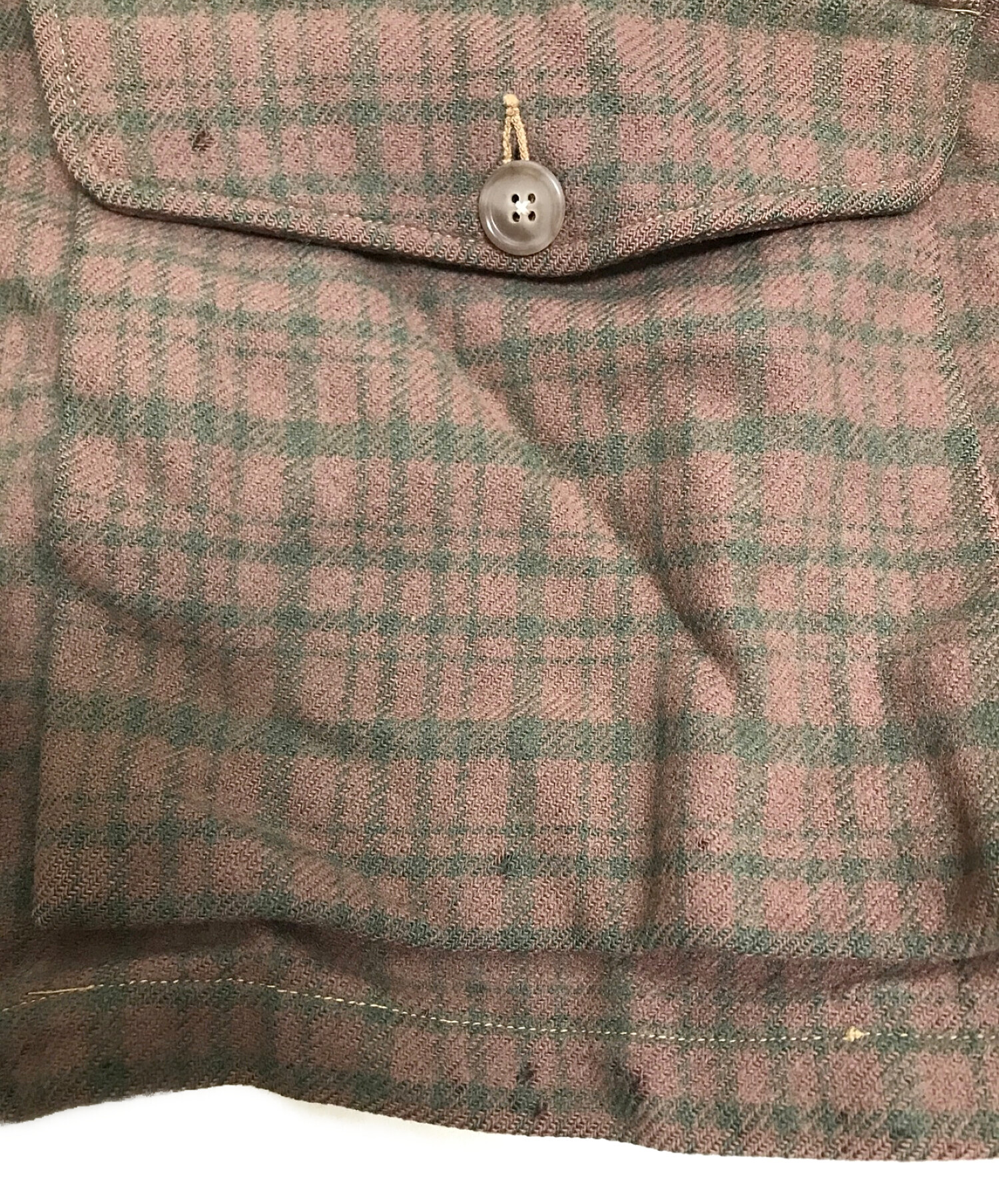 WOOLRICH (ウールリッチ) 50‘Sウールマッキーノシャツジャケット ブラウン サイズ:40