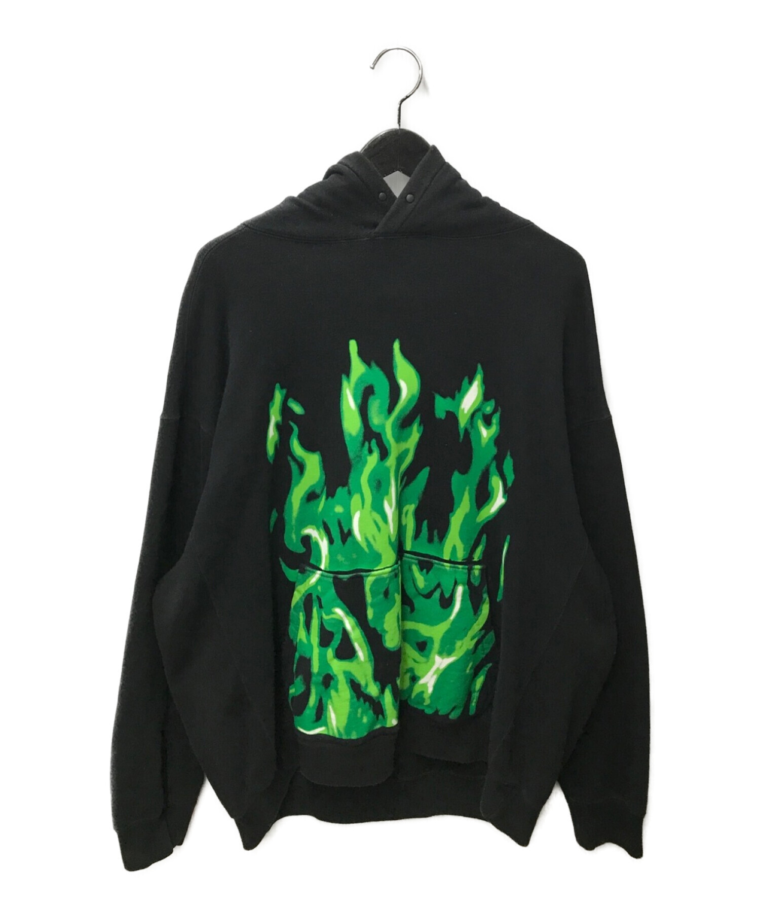 TENDER PERSON (テンダーパーソン) FLAME PATTERN HOODIE ブラック サイズ:1