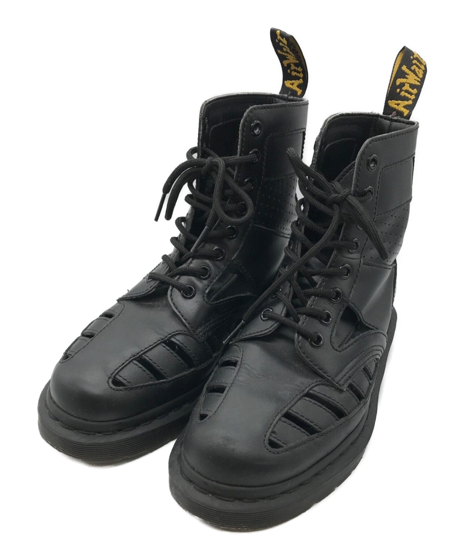 Dr.Martens (ドクターマーチン) 8ホールデザインカットワークブーツ ブラック サイズ:UK　5