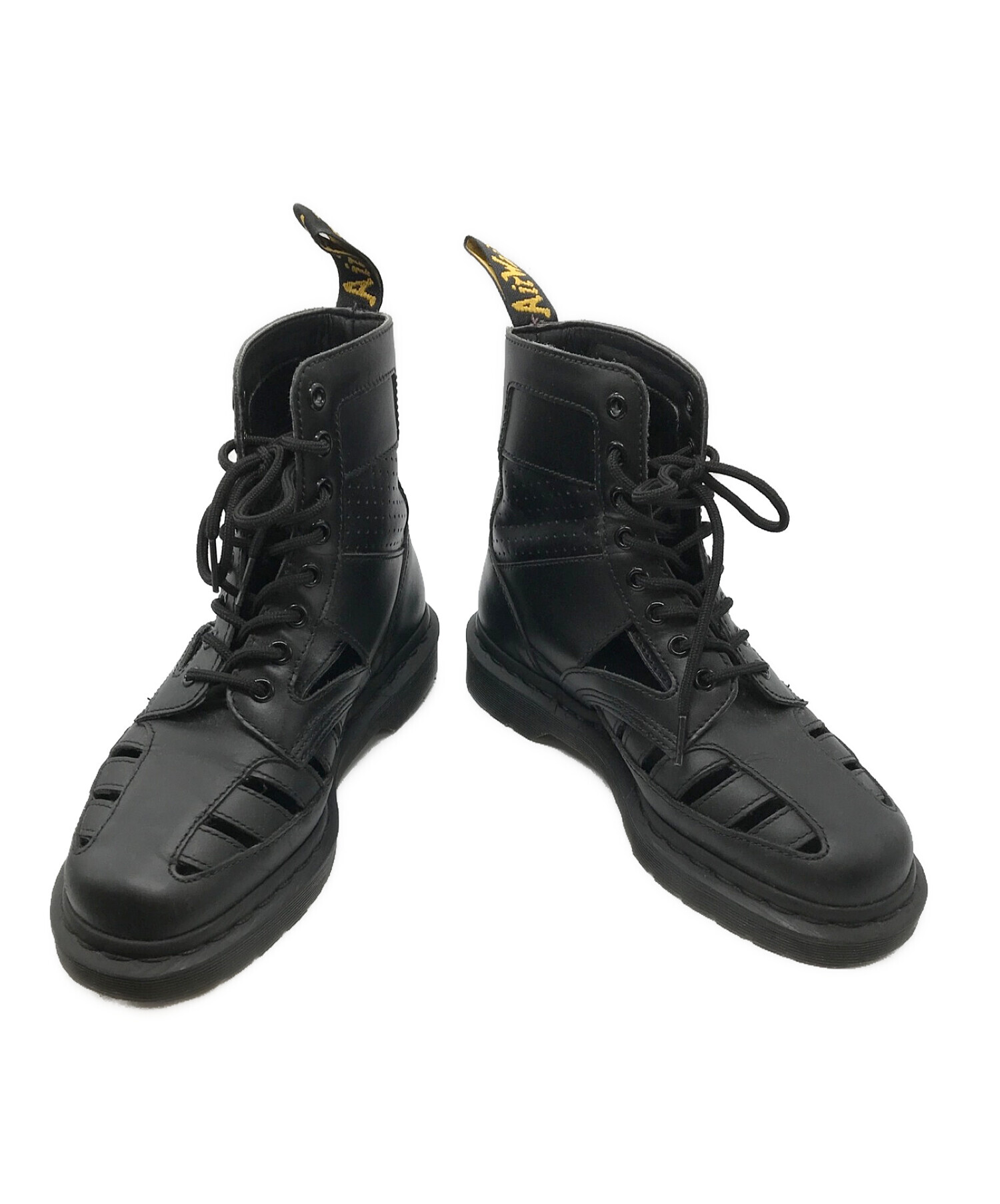 Dr.Martens (ドクターマーチン) 8ホールデザインカットワークブーツ ブラック サイズ:UK　5