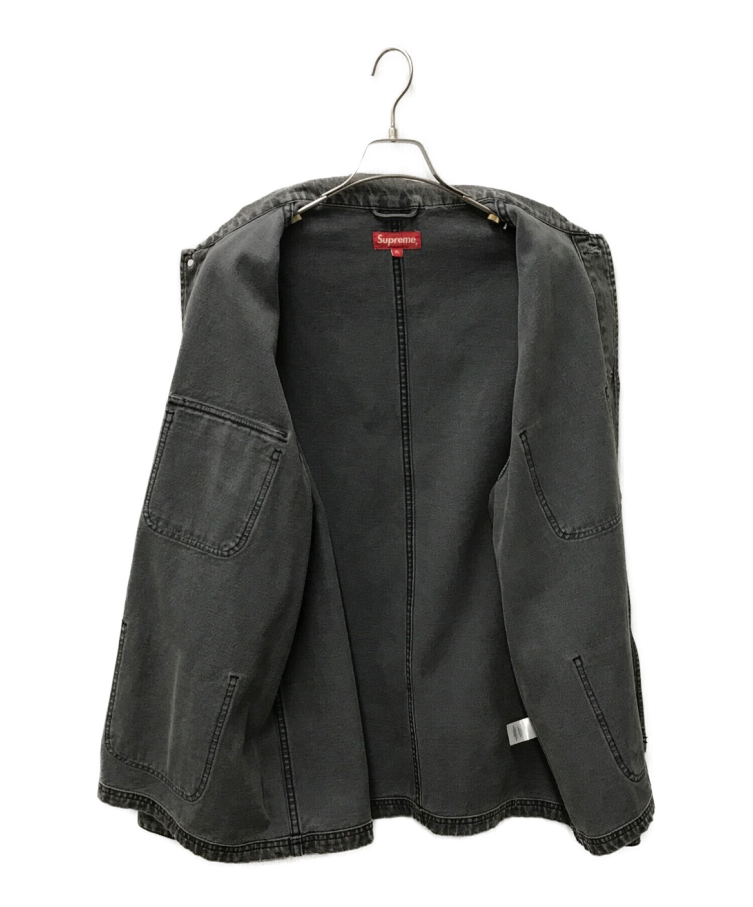 SUPREME (シュプリーム) Denim Chore Coat　USED加工ブラックデニムカバーオール ブラック サイズ:XL