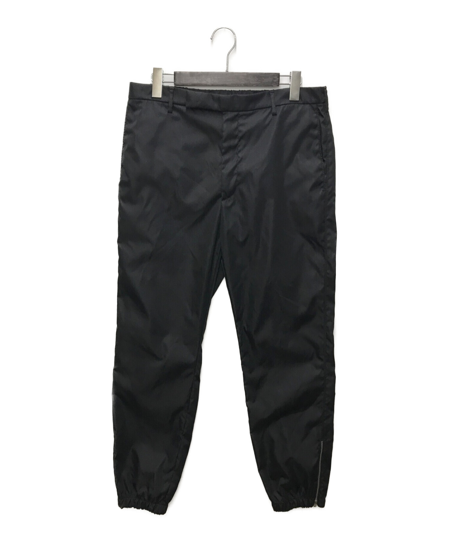 PRADA (プラダ) RE-NYLON PANTS　ナイロンジョガーパンツ ブラック サイズ:50