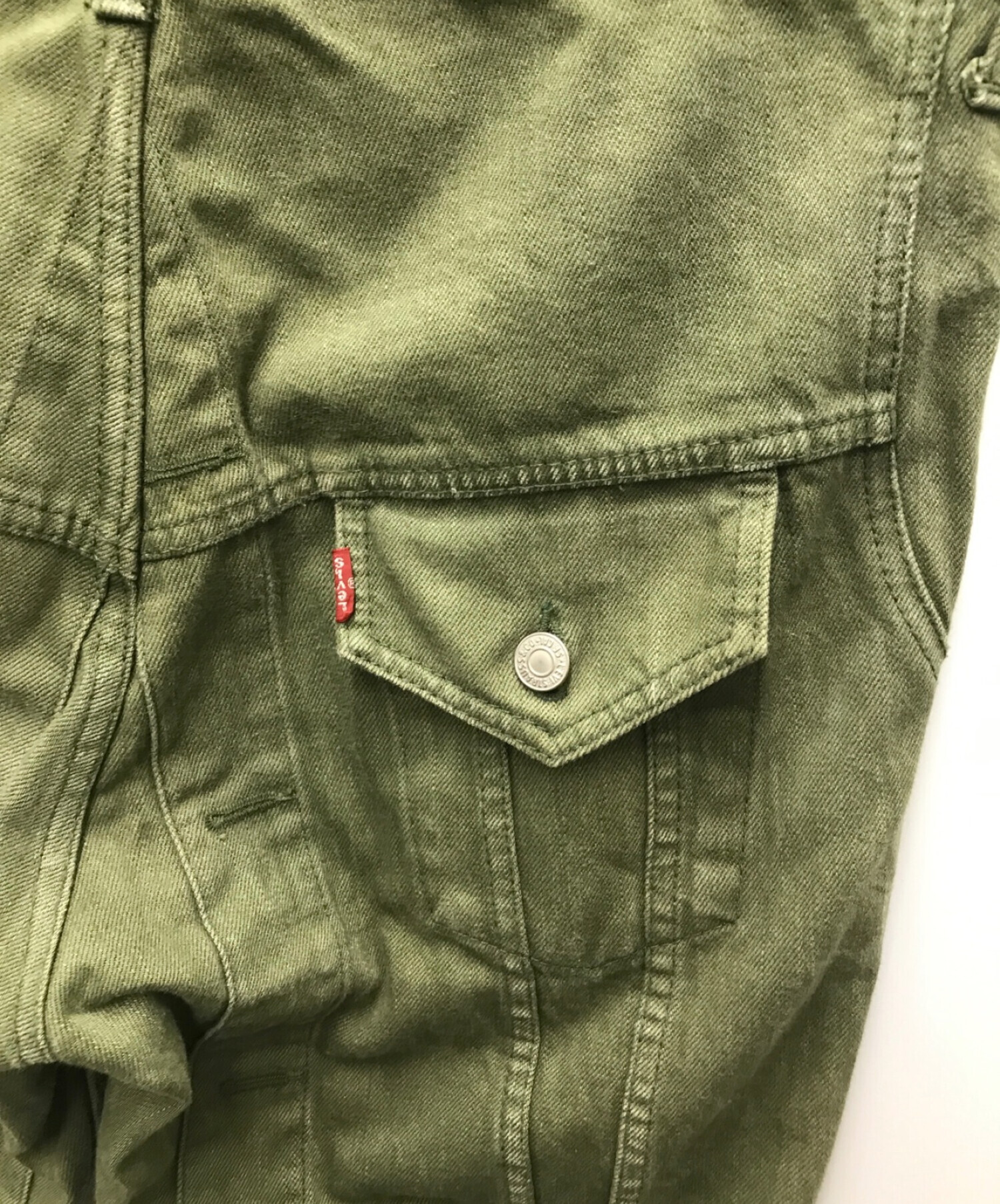 CDG JUNYA WATANABE MAN×Levi`s (シーディージージュンヤワタナベマン×リーバイス) 再構築デニムパンツ カーキ サイズ:S