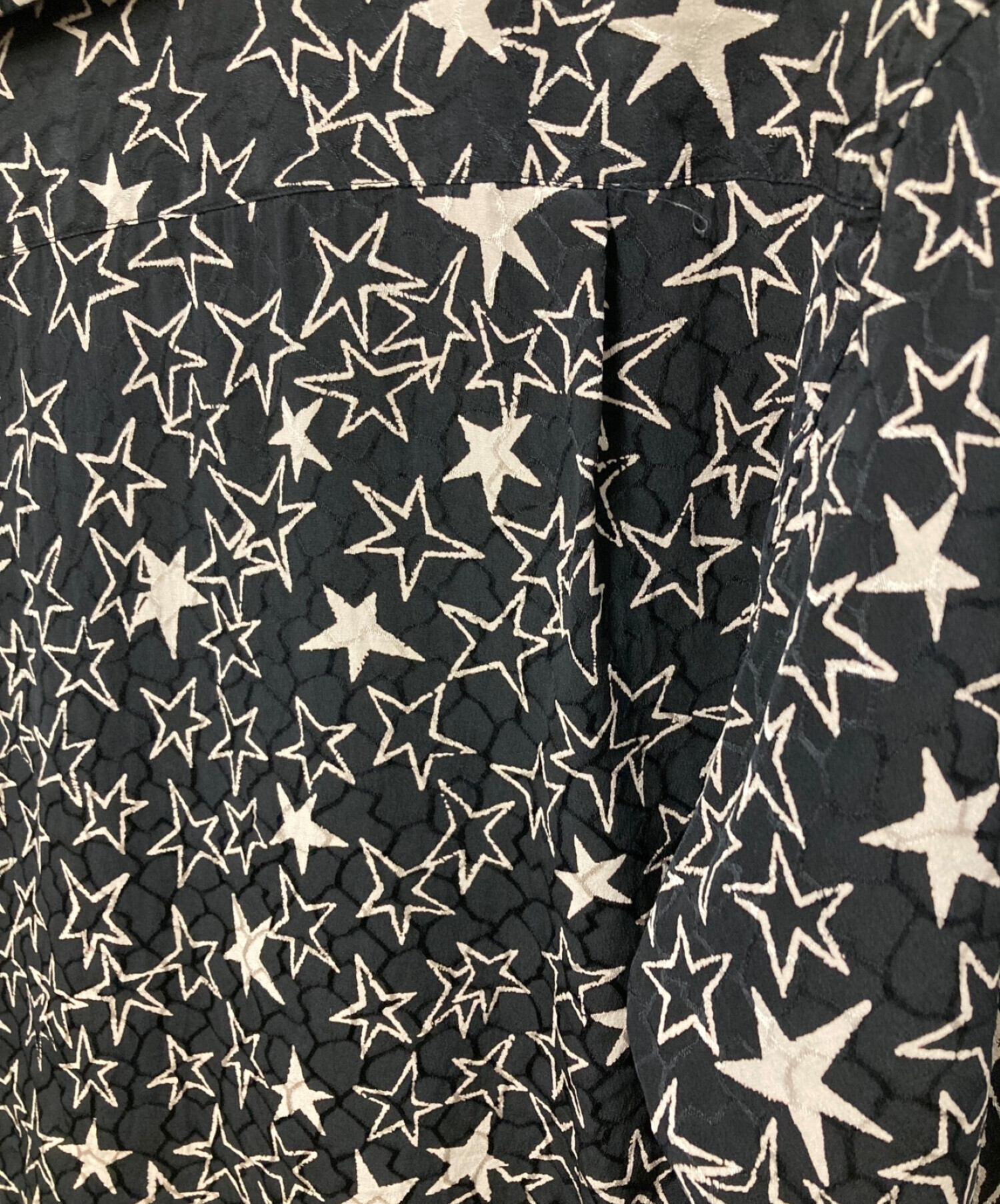中古・古着通販】Saint Laurent Paris (サンローランパリ) SILK STAR Shirt シルクスターシャツ ブラック  サイズ:36｜ブランド・古着通販 トレファク公式【TREFAC FASHION】スマホサイト