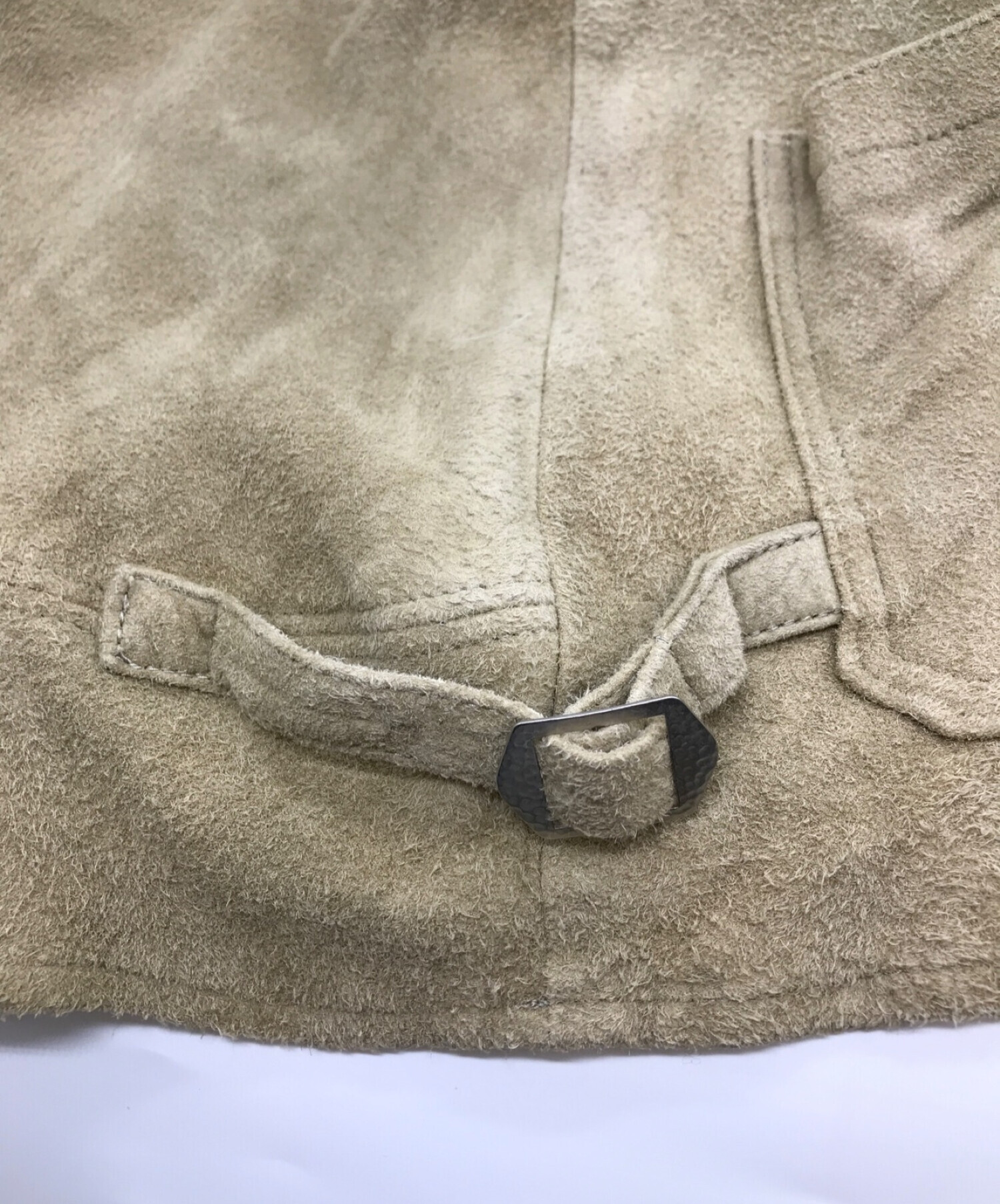 PHIGVEL MAKERS (フィグベルマーカーズ) DEER SKIN SUEDE VEST／ディアスキンスエードベスト ベージュ サイズ:40/3