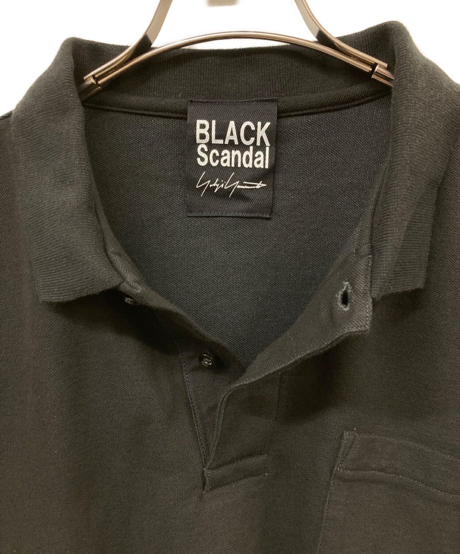 柔らかな質感の BLACK Scandal YAMAMOTO SCANDAL ポロシャツ メンズ