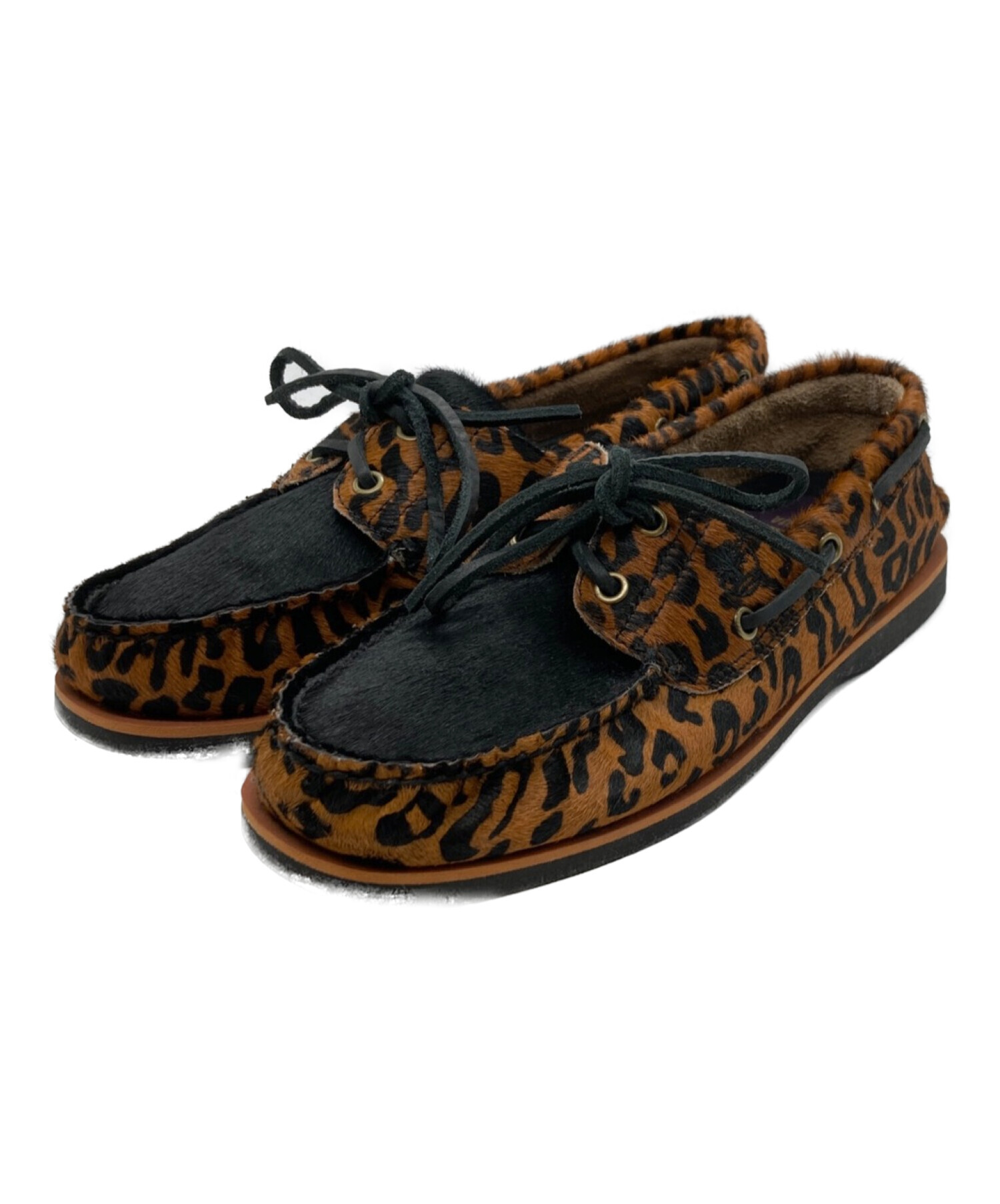 ワコマリア×ティンバーランド Leopard Classic Boat 2Eye - モカシン