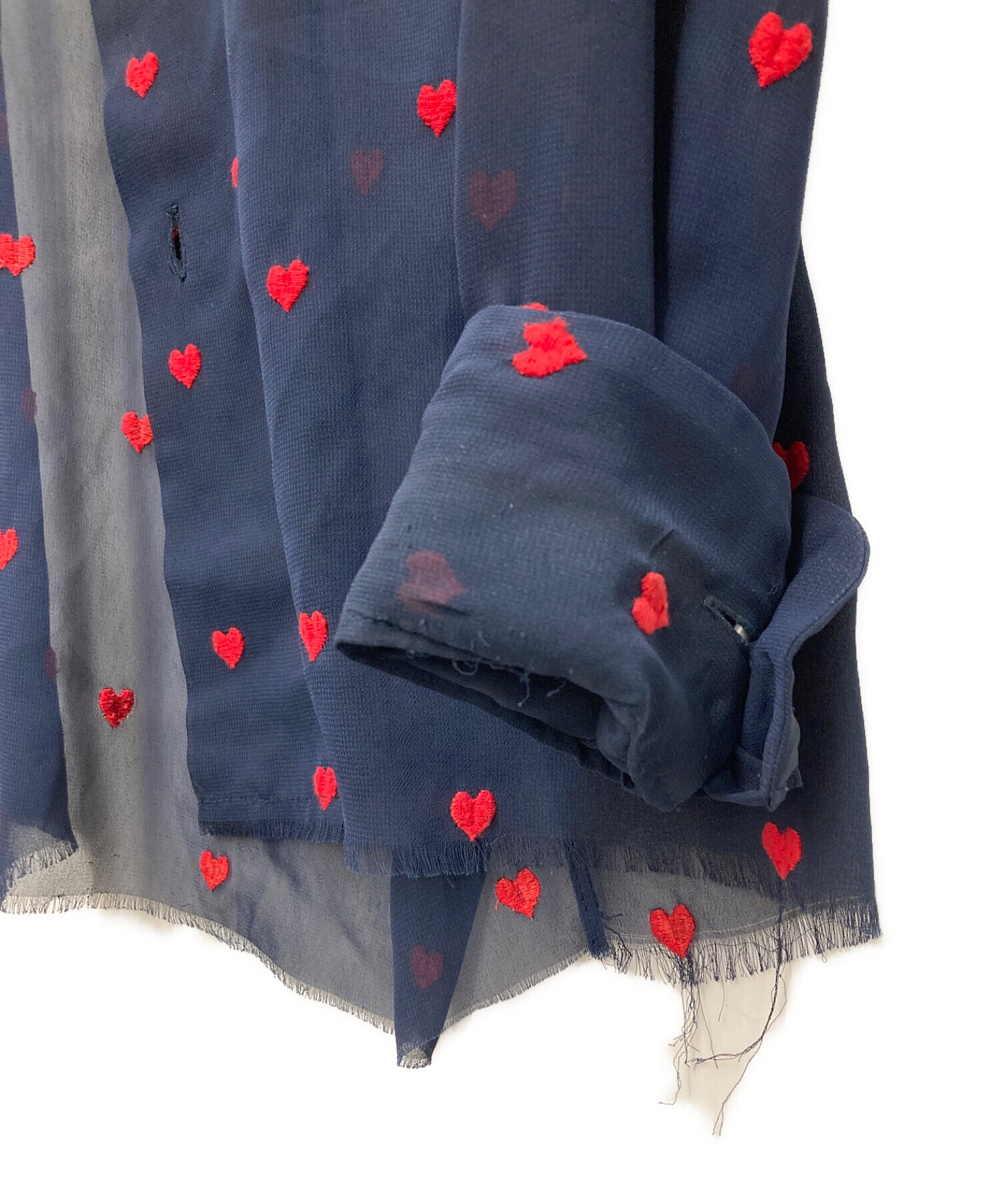 Needles (ニードルス) heart shirt/ハートシャツ ネイビー サイズ:ＸＳ